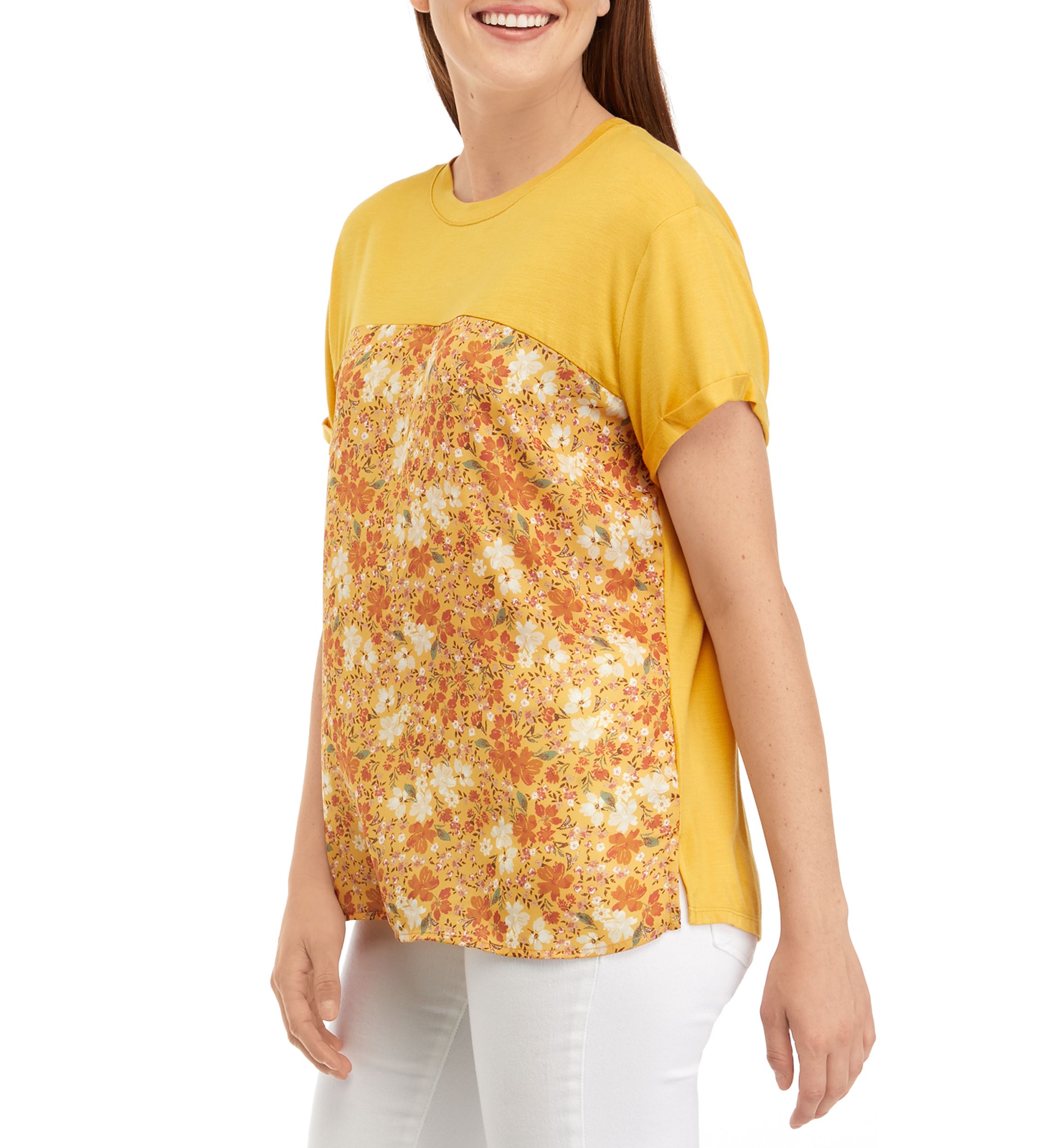 Juniors Floral Printed T-Shirt