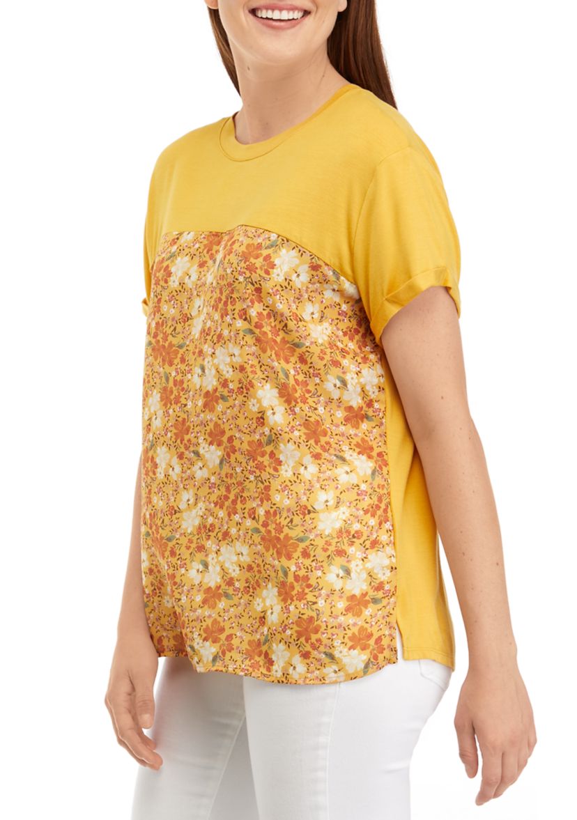 Juniors Floral Printed T-Shirt