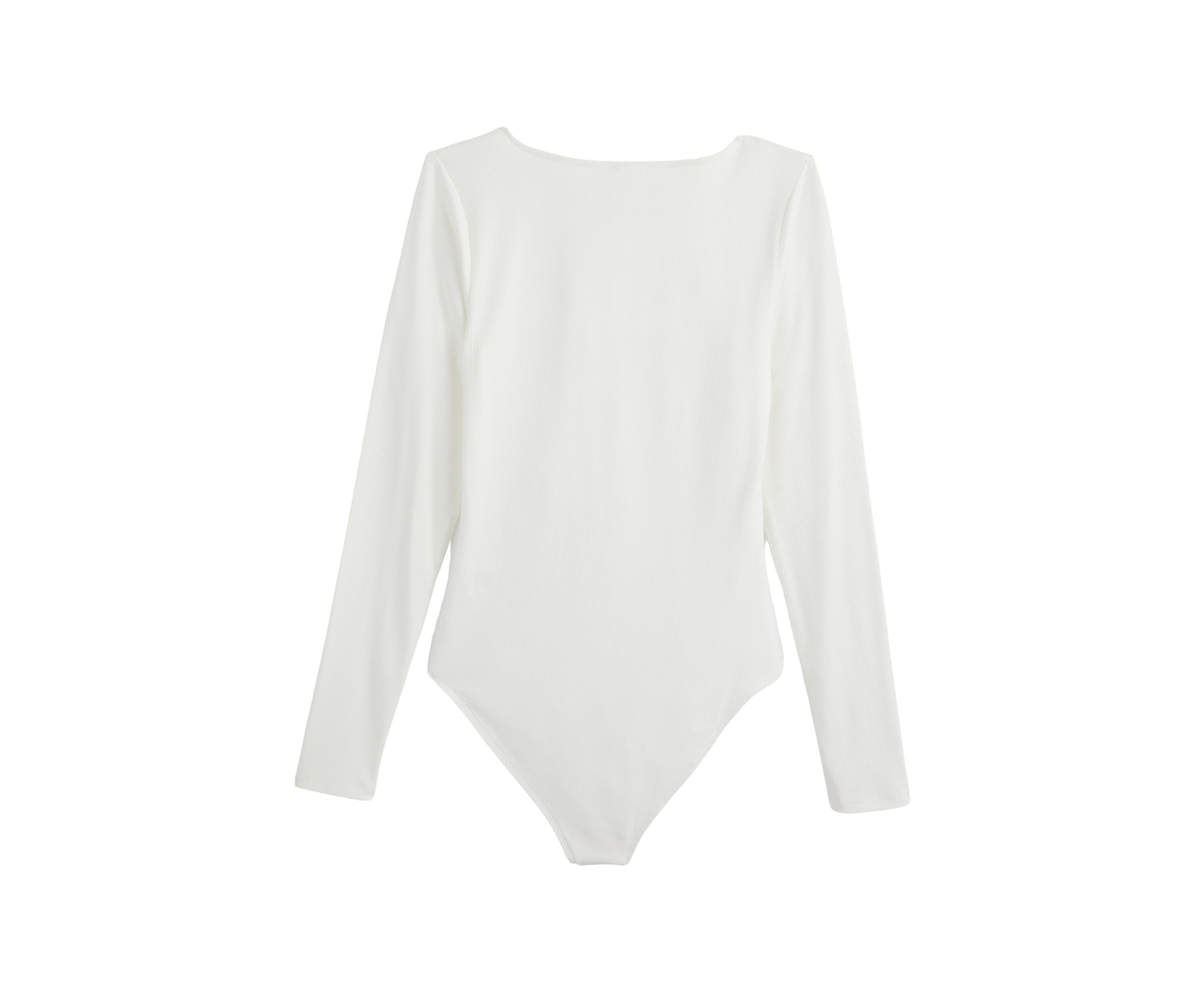 Juniors Long Sleeve Square Neck Bodysuit