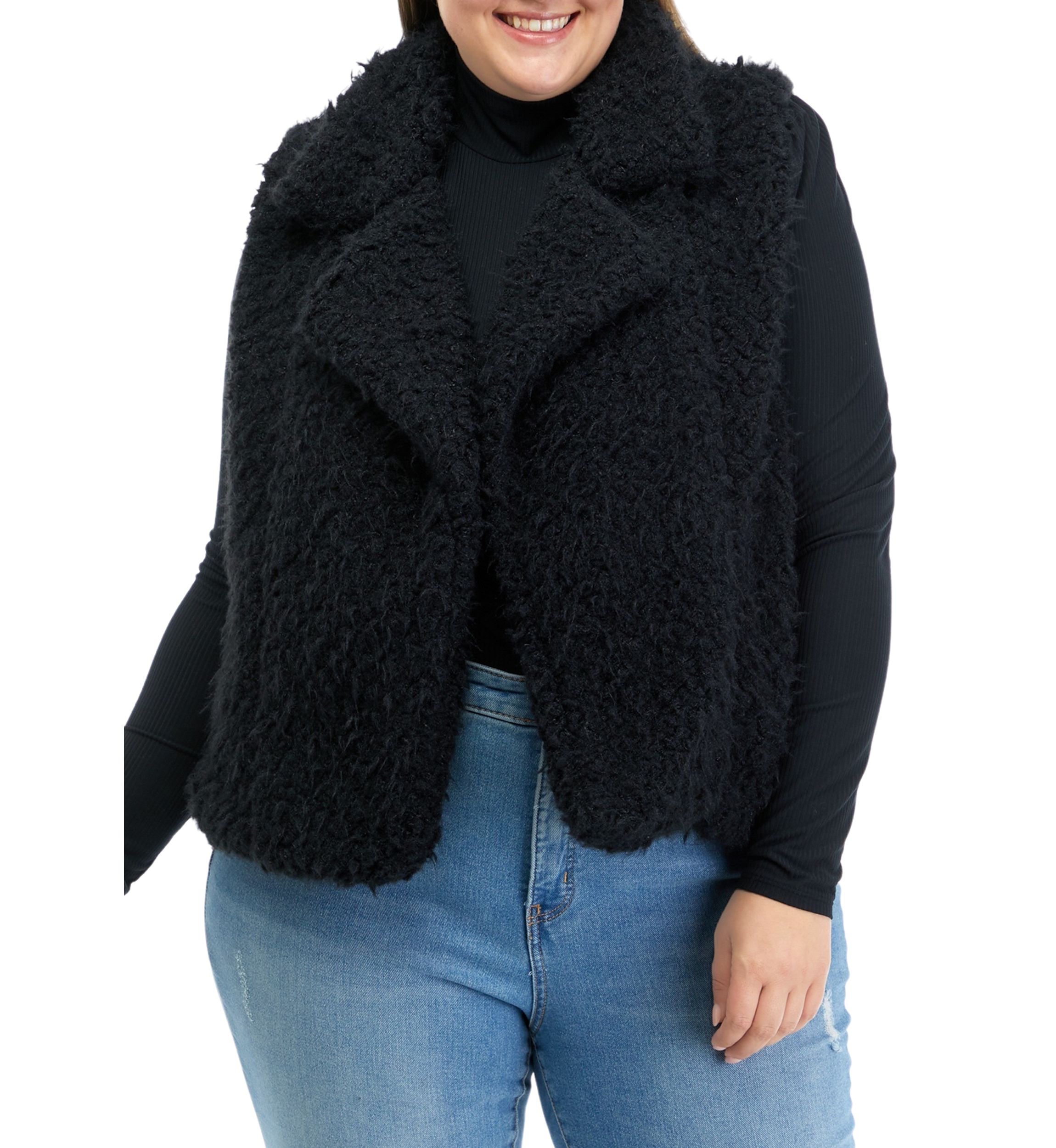 Plus Size Sleeveless Woobie Vest
