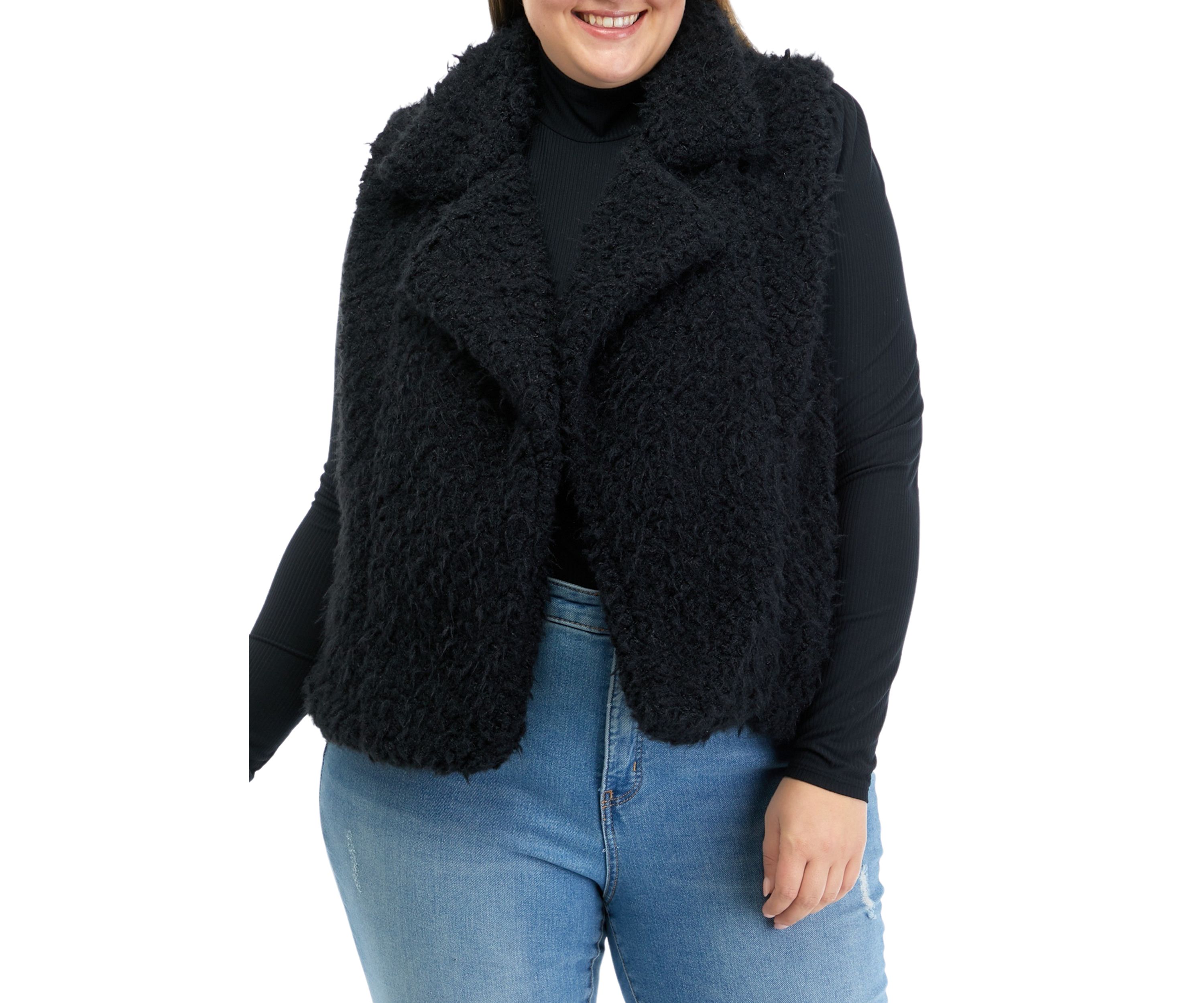 Plus Size Sleeveless Woobie Vest