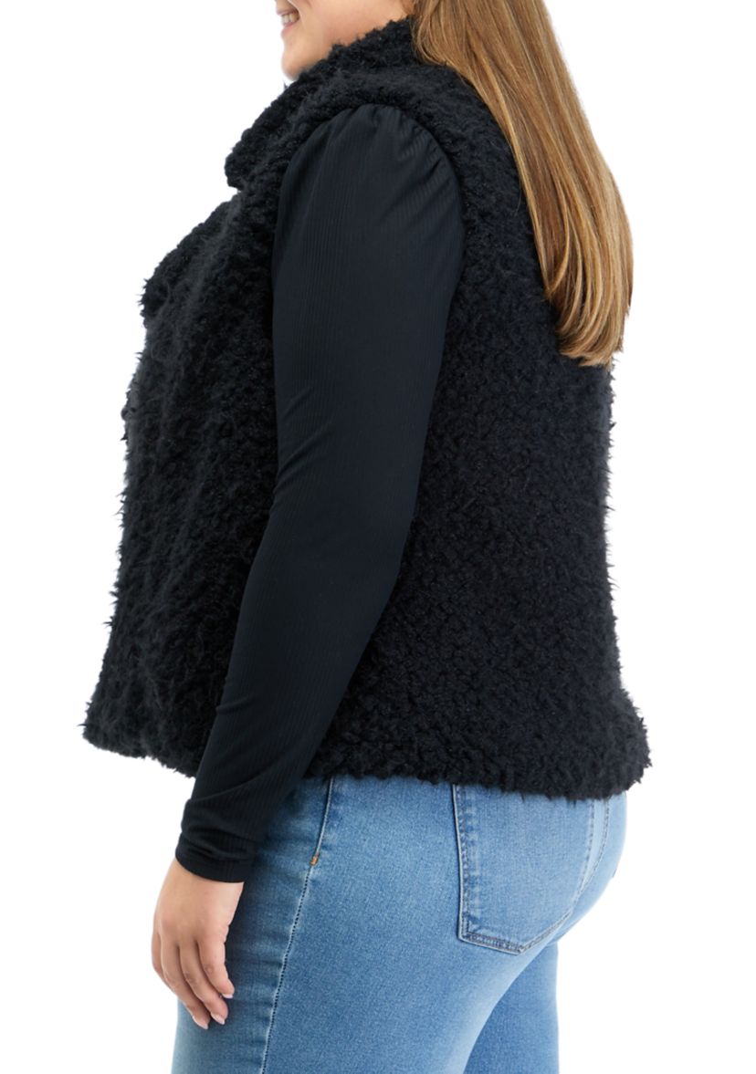 Plus Size Sleeveless Woobie Vest