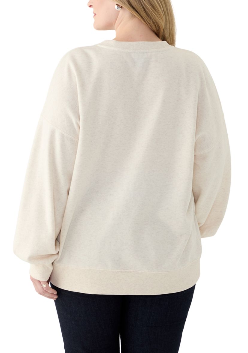 Plus Size NYC Crew Neck Sweatshirt