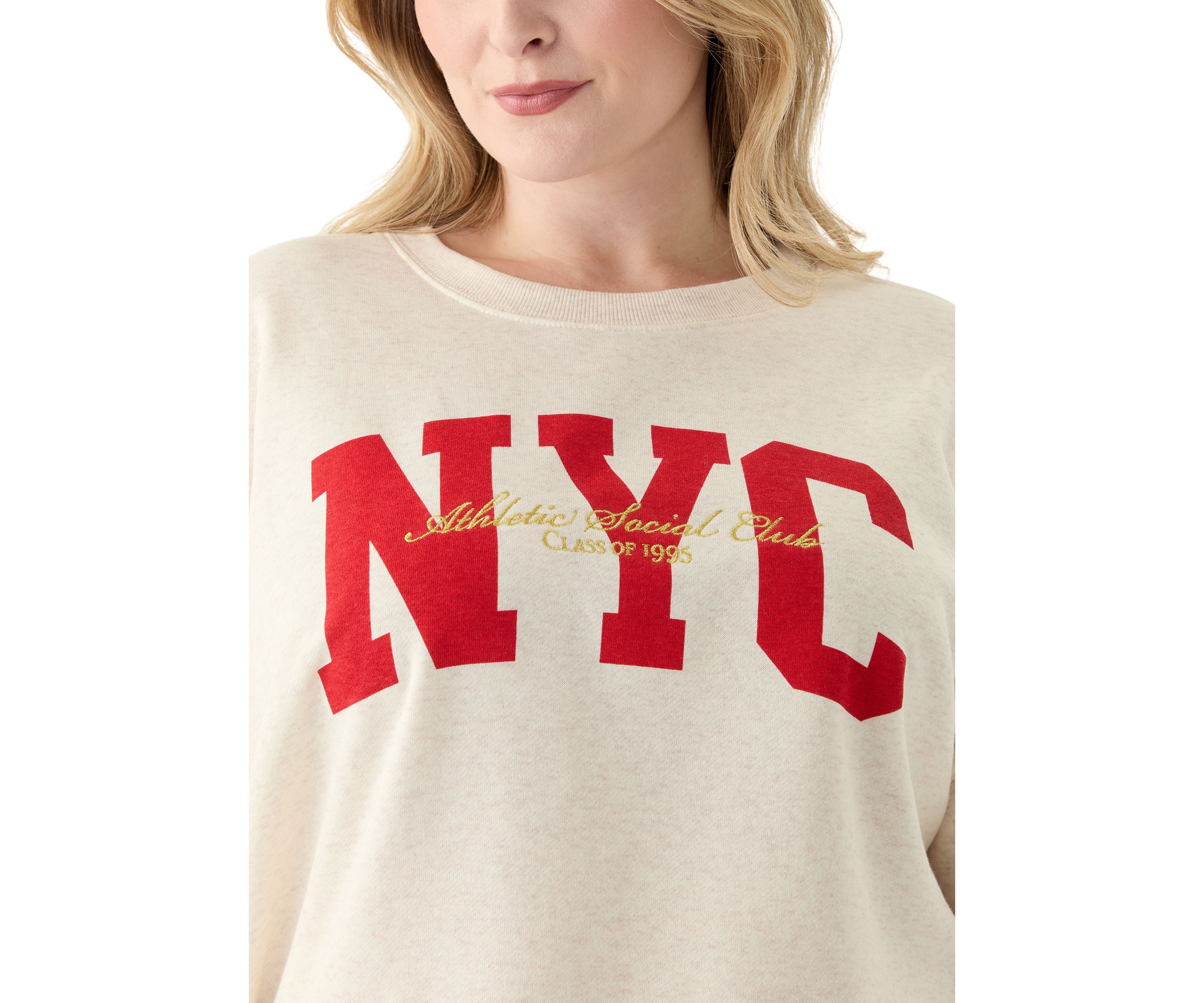 Plus Size NYC Crew Neck Sweatshirt