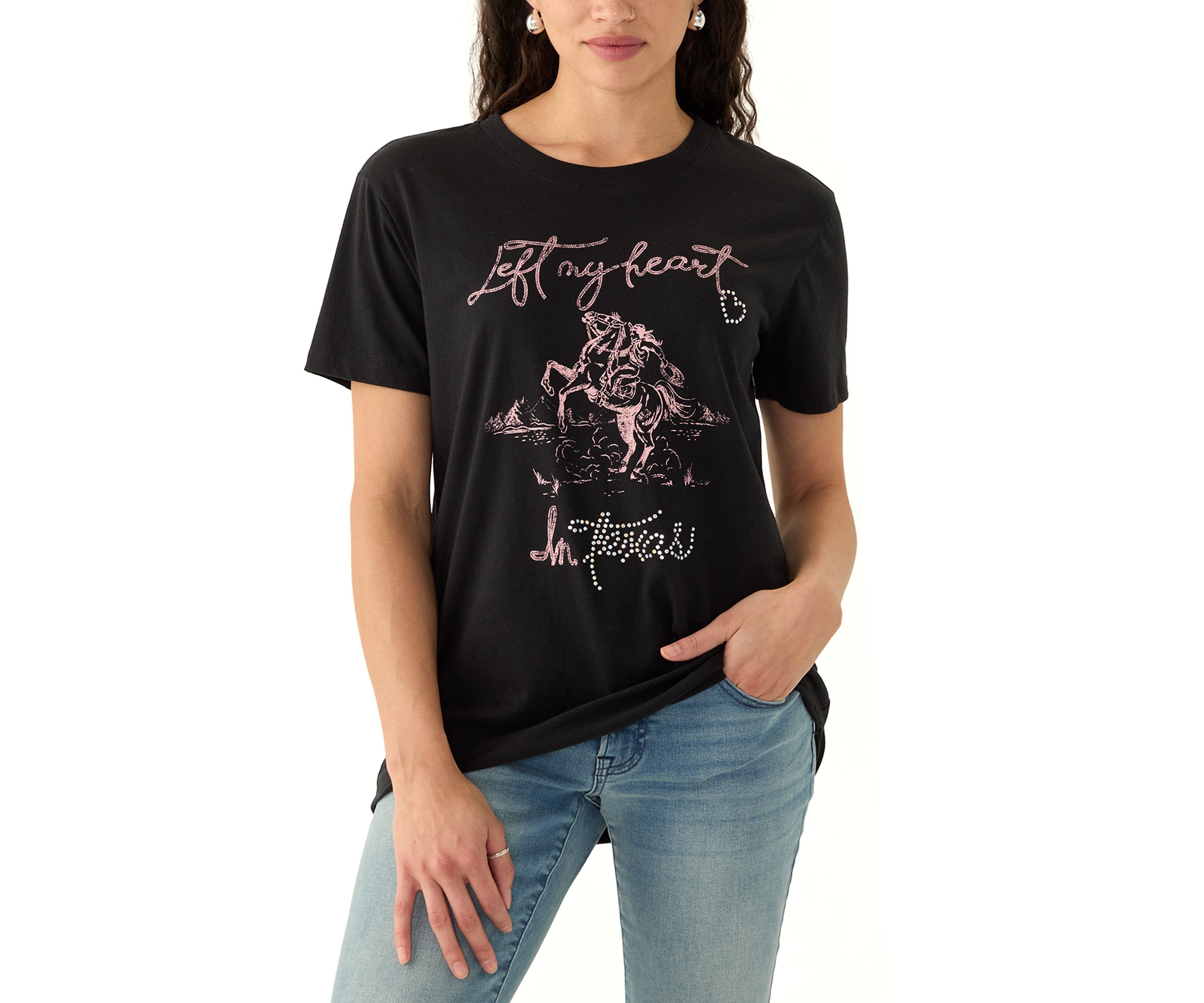 Womens I Left My Heart in Texas Graphic T-Shirt