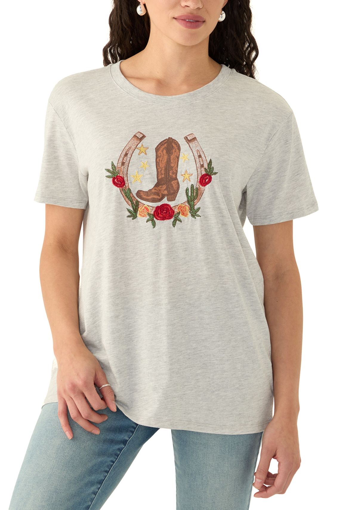 Womens Horseshoe Graphic T-Shirt