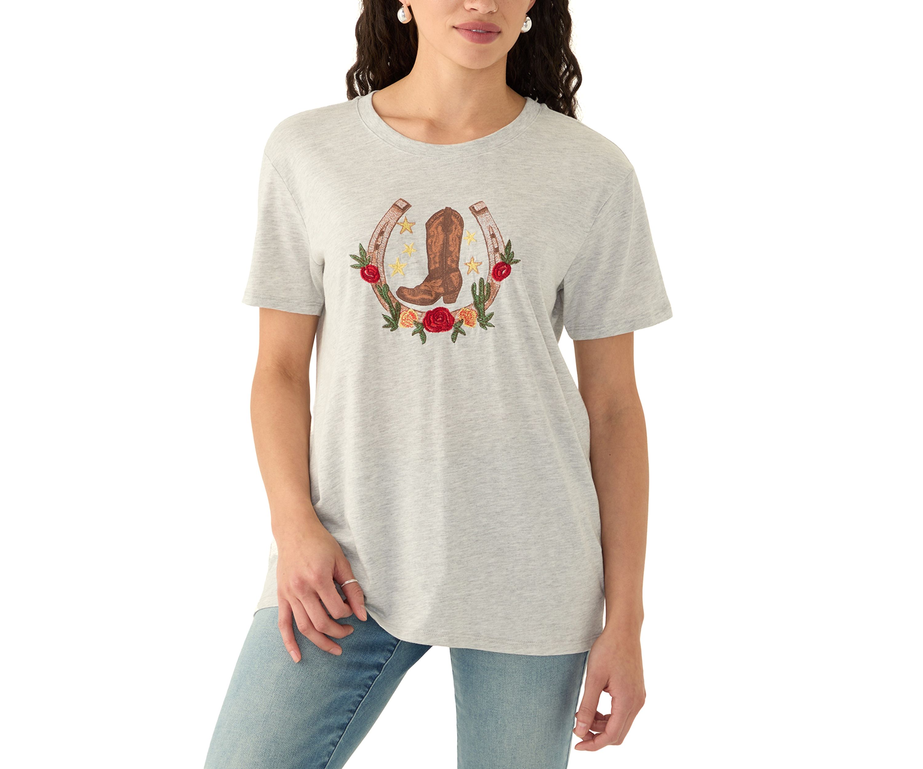 Womens Horseshoe Graphic T-Shirt