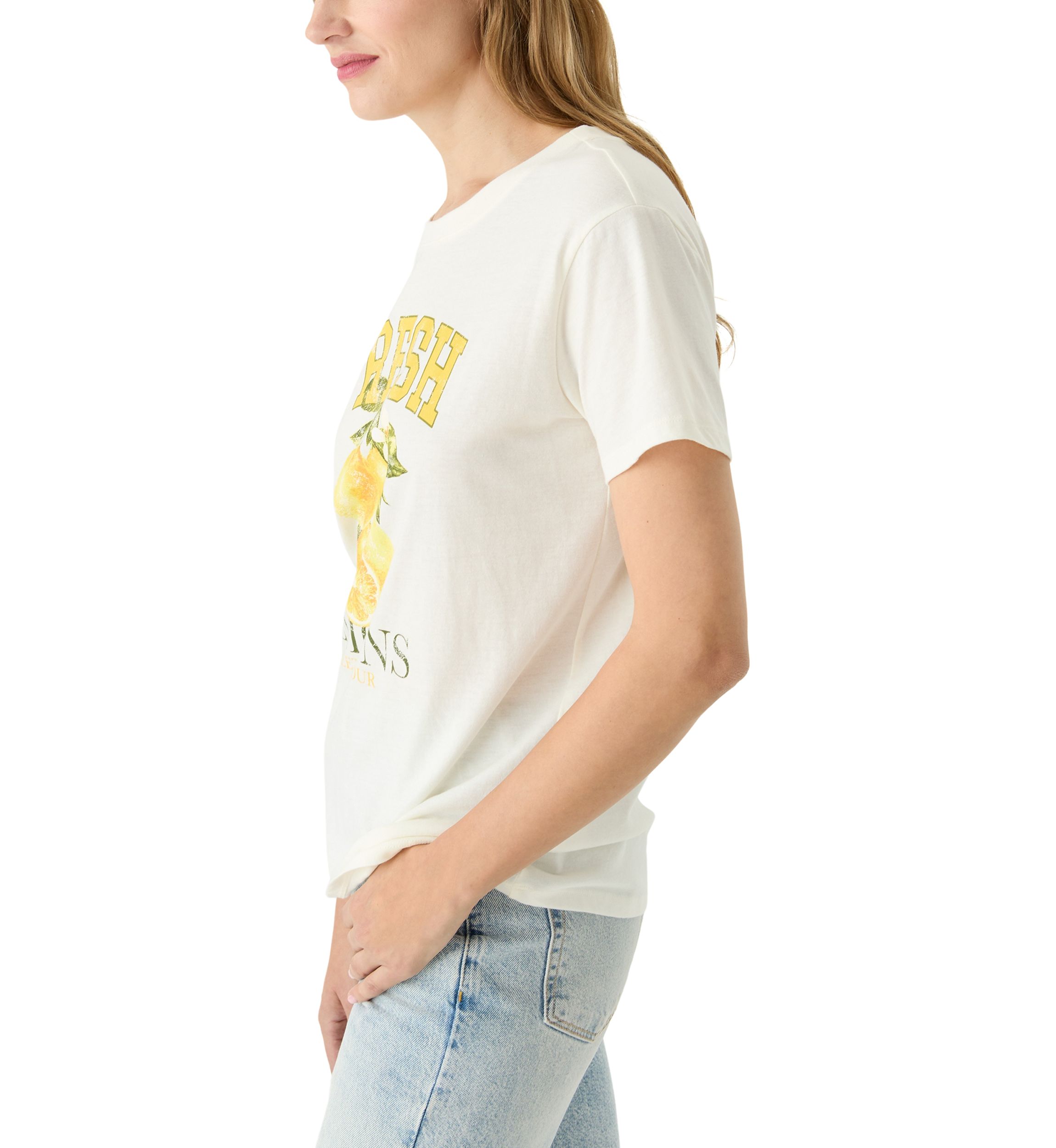 Womens Fresh Lemons Oversized Graphic T-Shirt