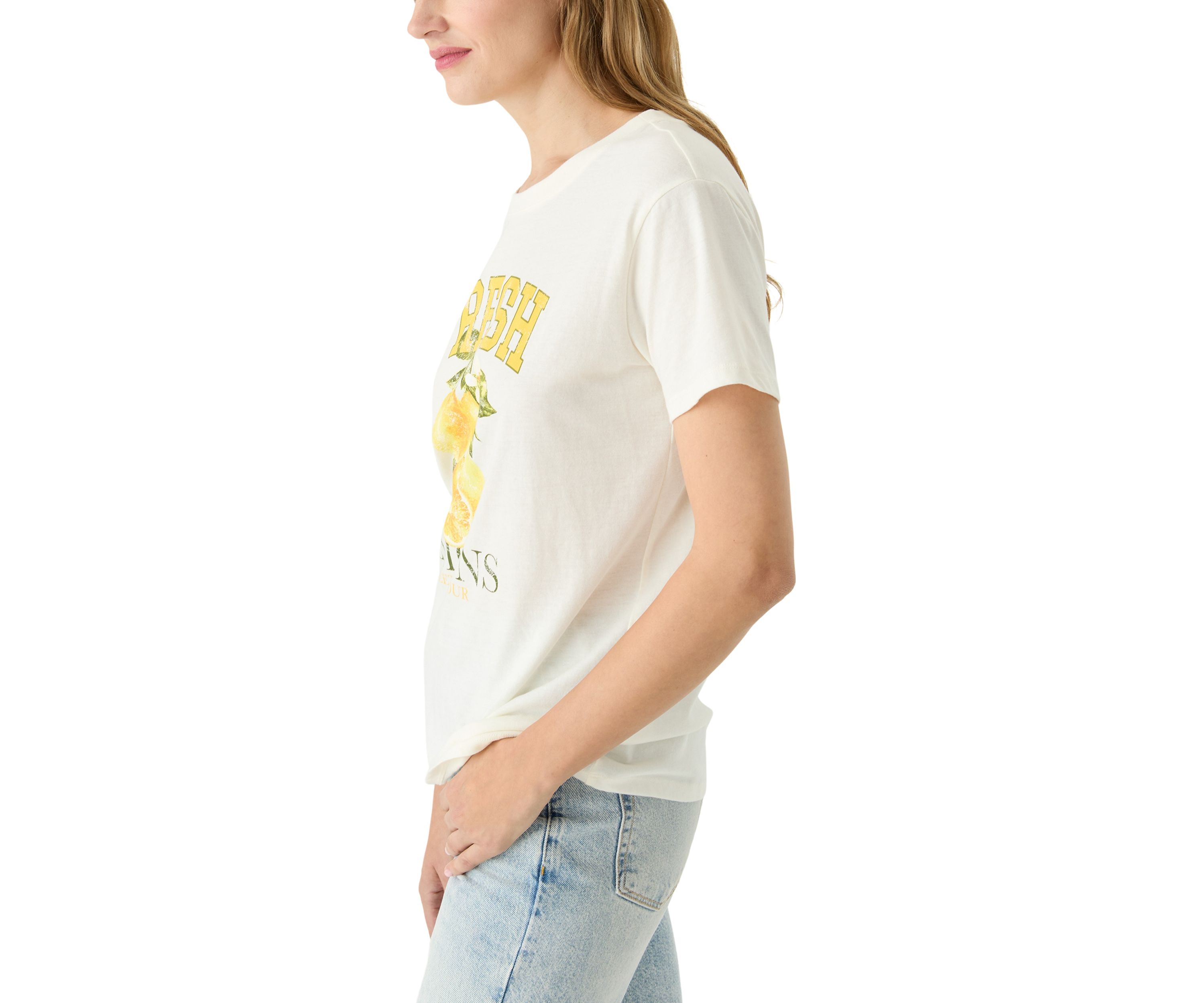 Womens Fresh Lemons Oversized Graphic T-Shirt