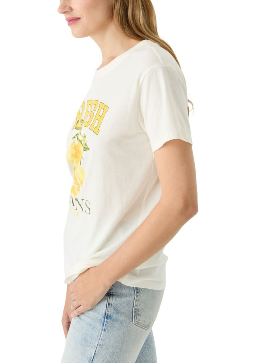 Womens Fresh Lemons Oversized Graphic T-Shirt
