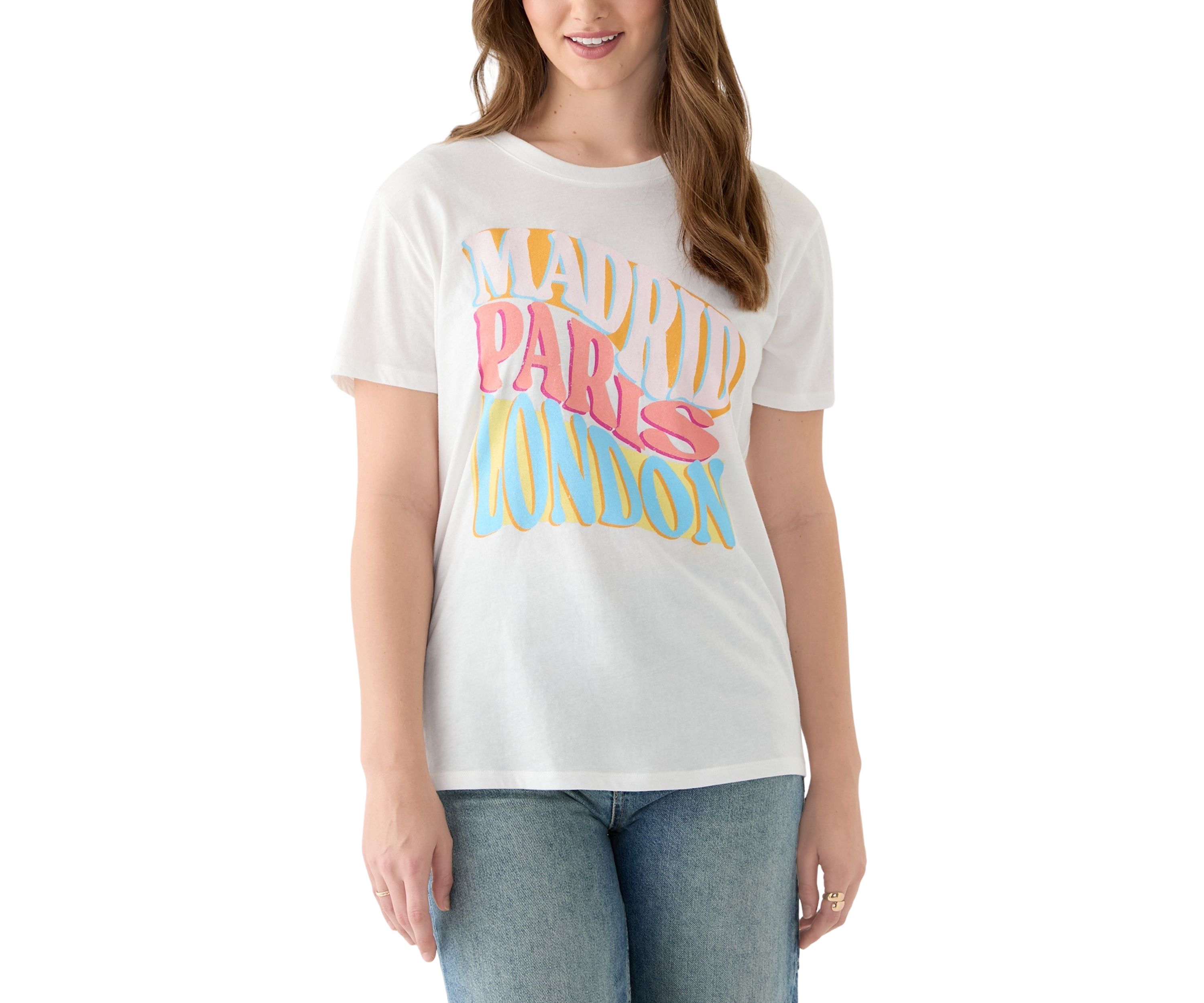 Womens Madrid Paris London Graphic T-Shirt