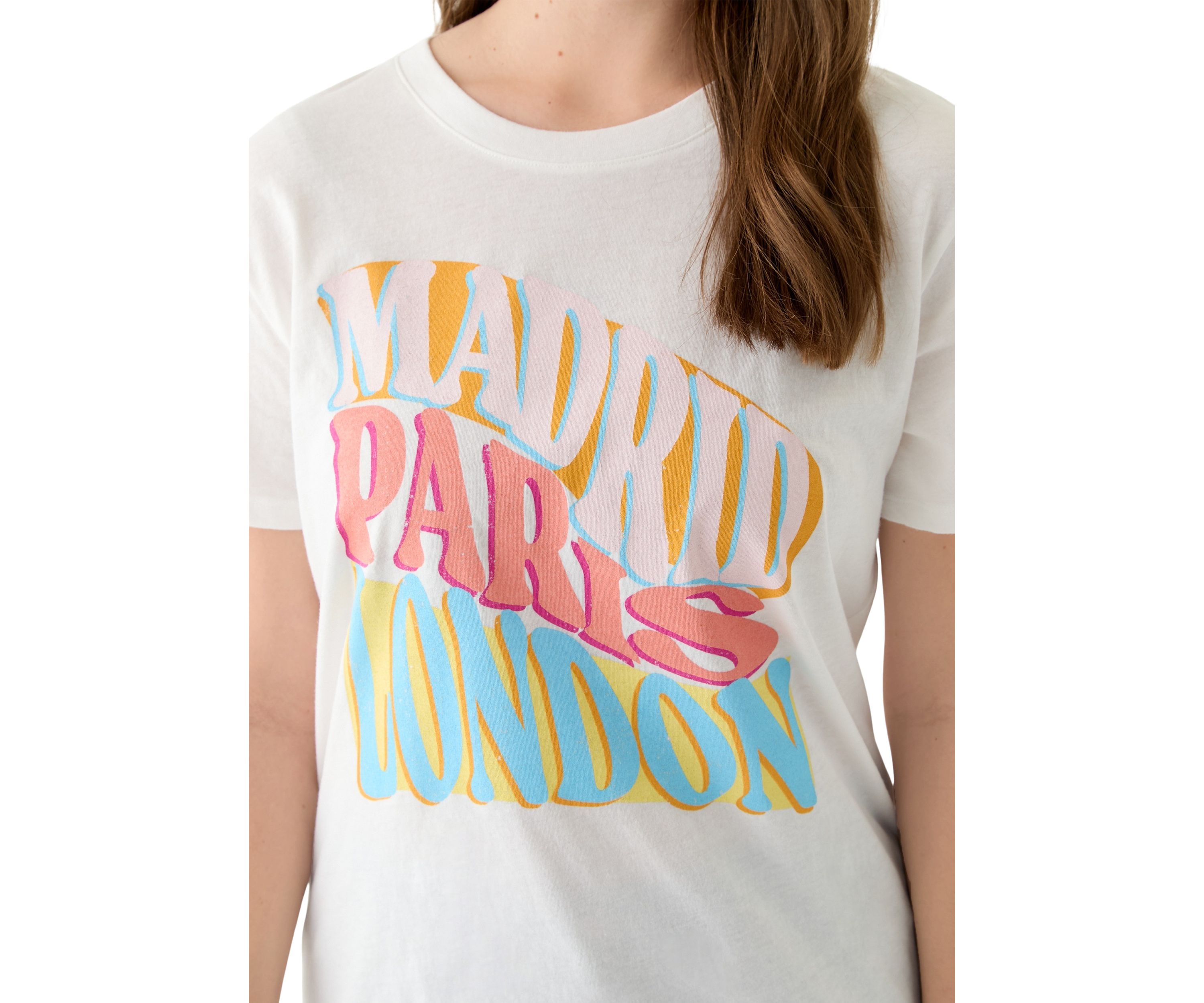 Womens Madrid Paris London Graphic T-Shirt