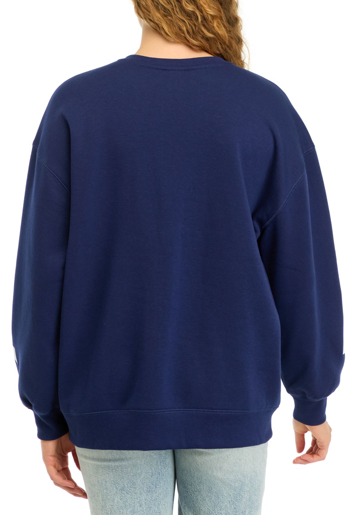 Womens Long Drop Shoulder Sleeve Graphic Pullover
