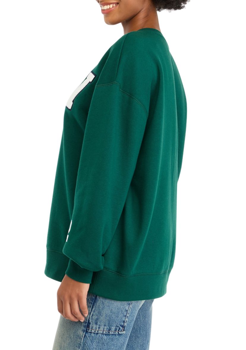 Womens V Chenille Embroidered Sweatshirt