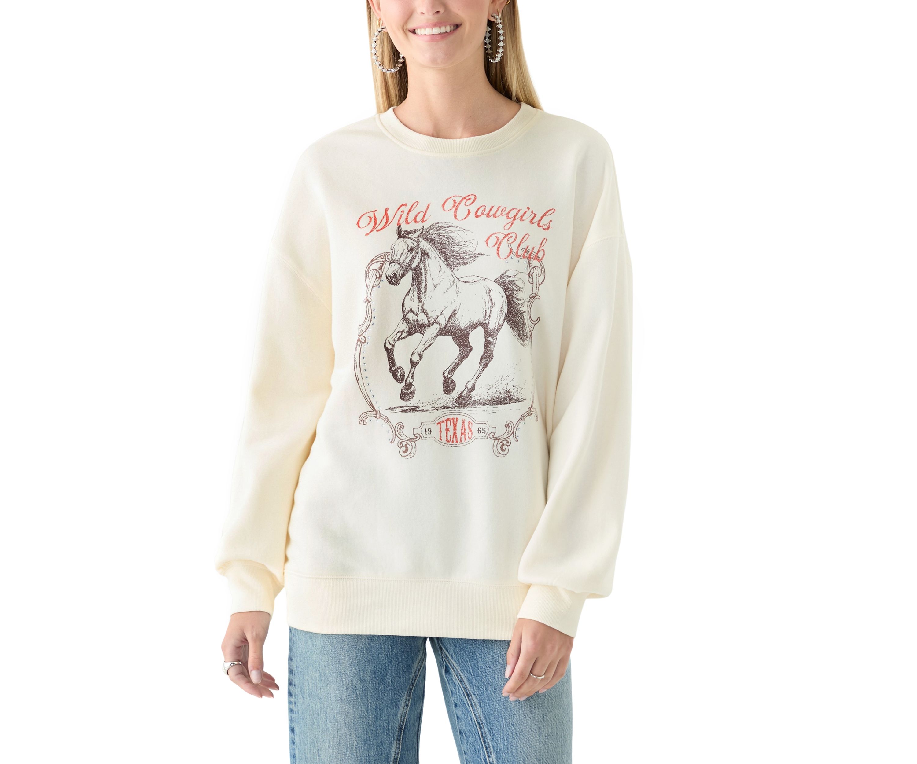 Womens Wild Cowgirl Club Sweatshirt