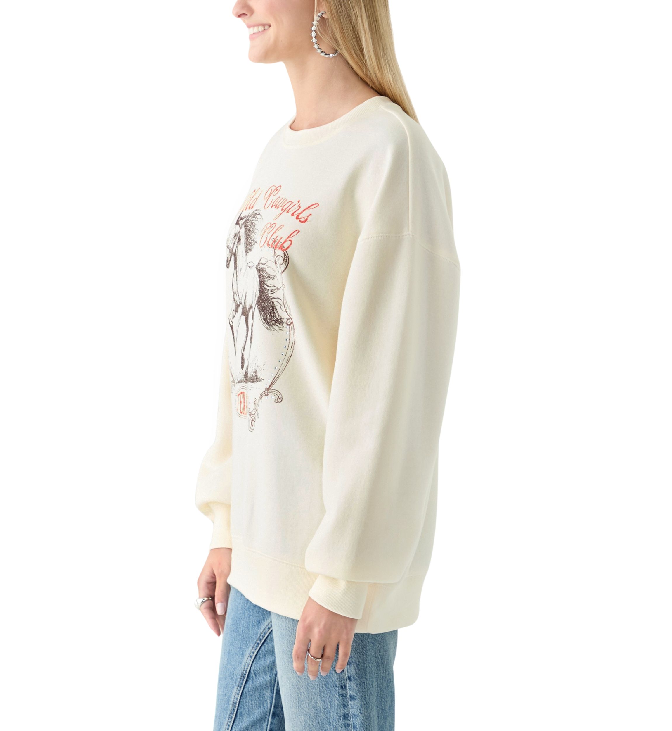 Womens Wild Cowgirl Club Sweatshirt