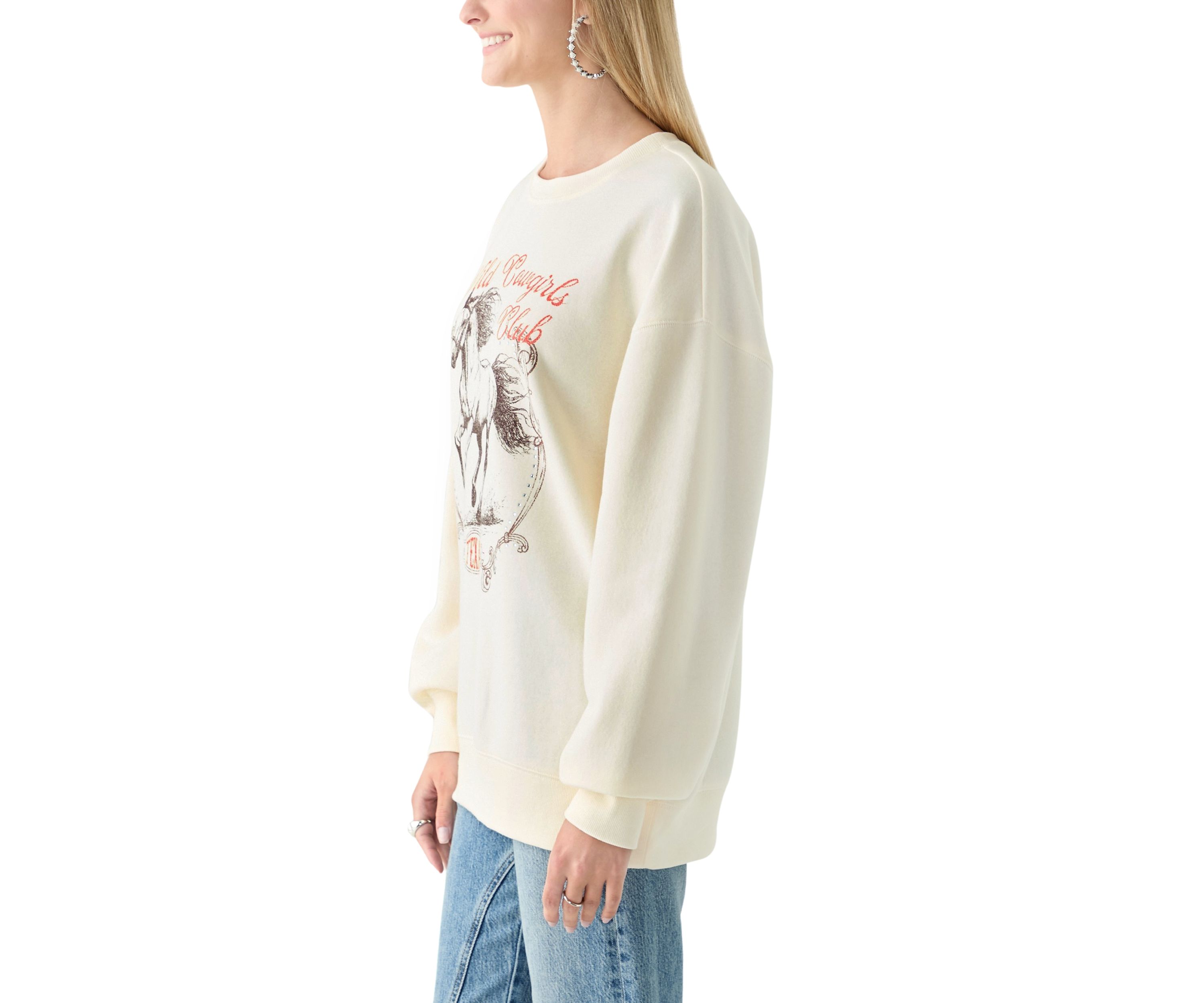 Womens Wild Cowgirl Club Sweatshirt