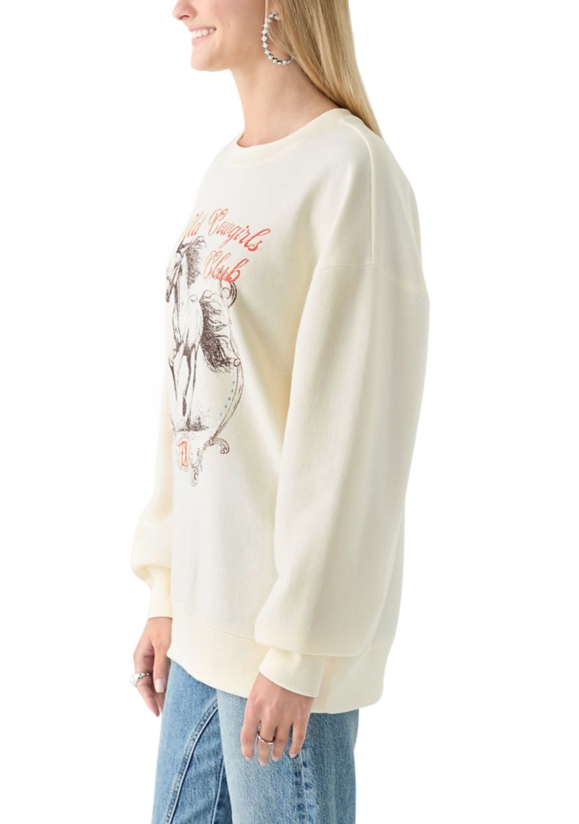 Womens Wild Cowgirl Club Sweatshirt