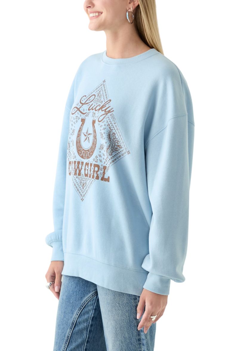 Womens Lucky Cowgirl Graphic T-Shirt