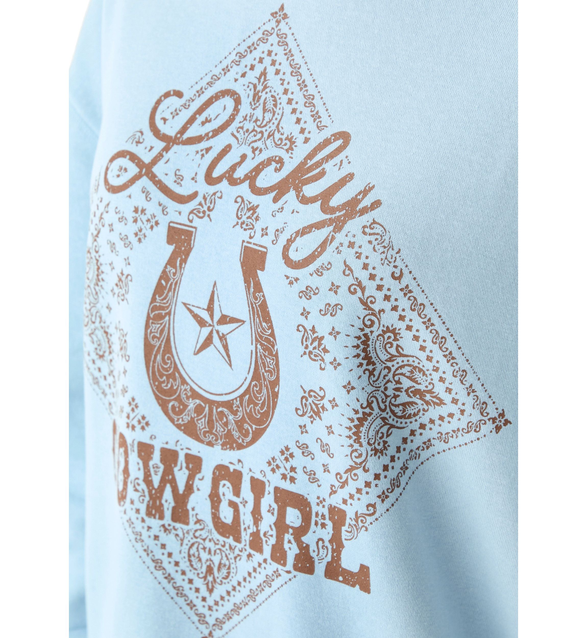 Womens Lucky Cowgirl Graphic T-Shirt