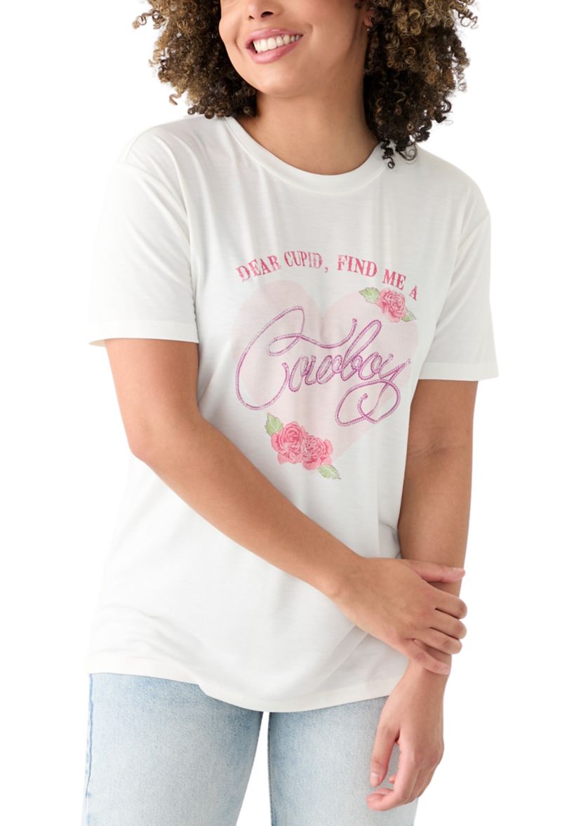 Womens Cupid Cowboy Graphic T-Shirt