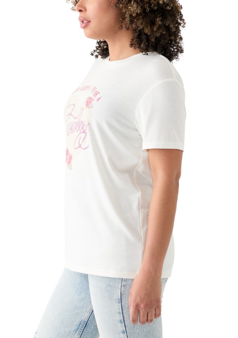 Womens Cupid Cowboy Graphic T-Shirt