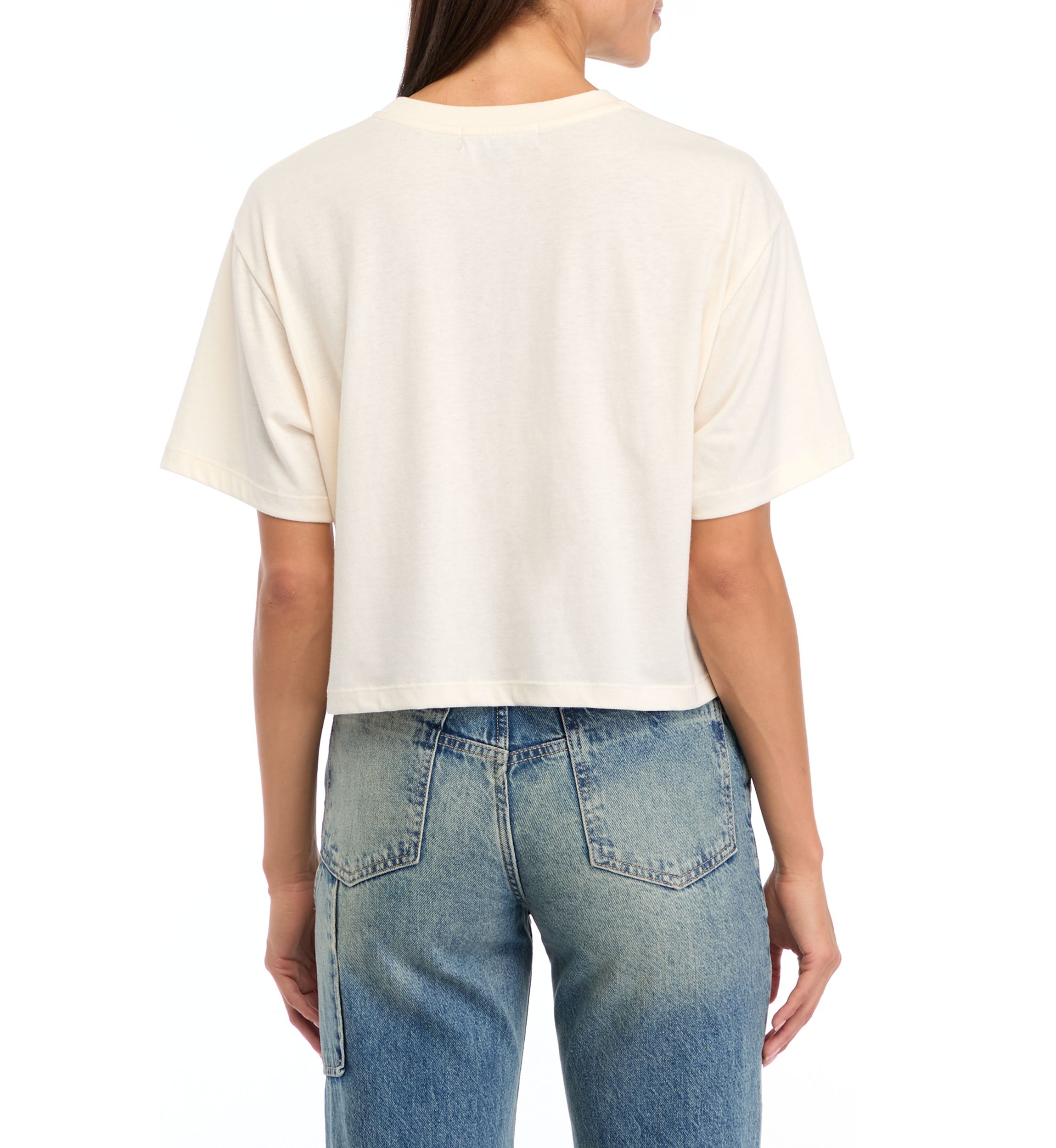 Womens Short Sleeve Boxy Graphic T-Shirt