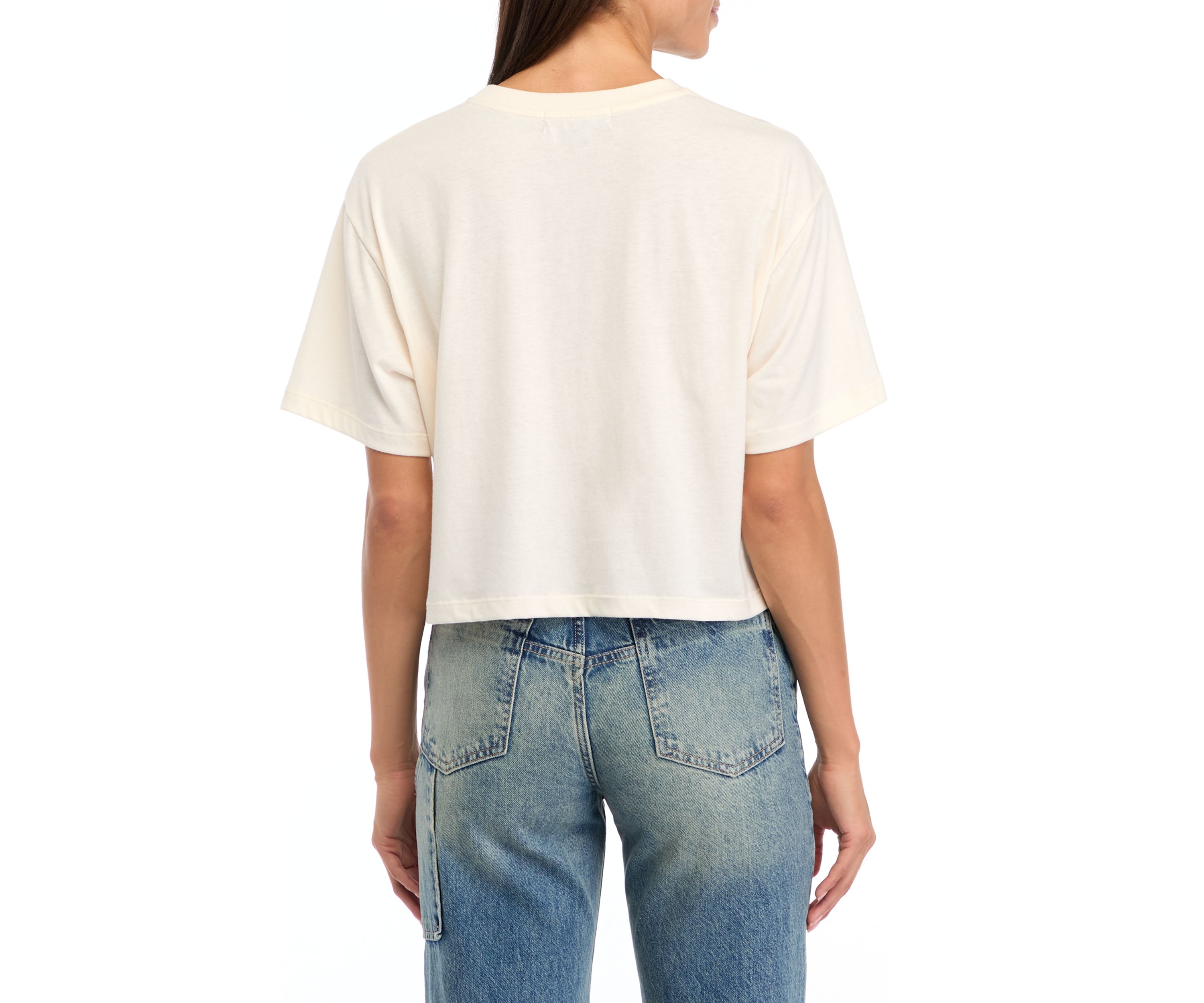 Womens Short Sleeve Boxy Graphic T-Shirt