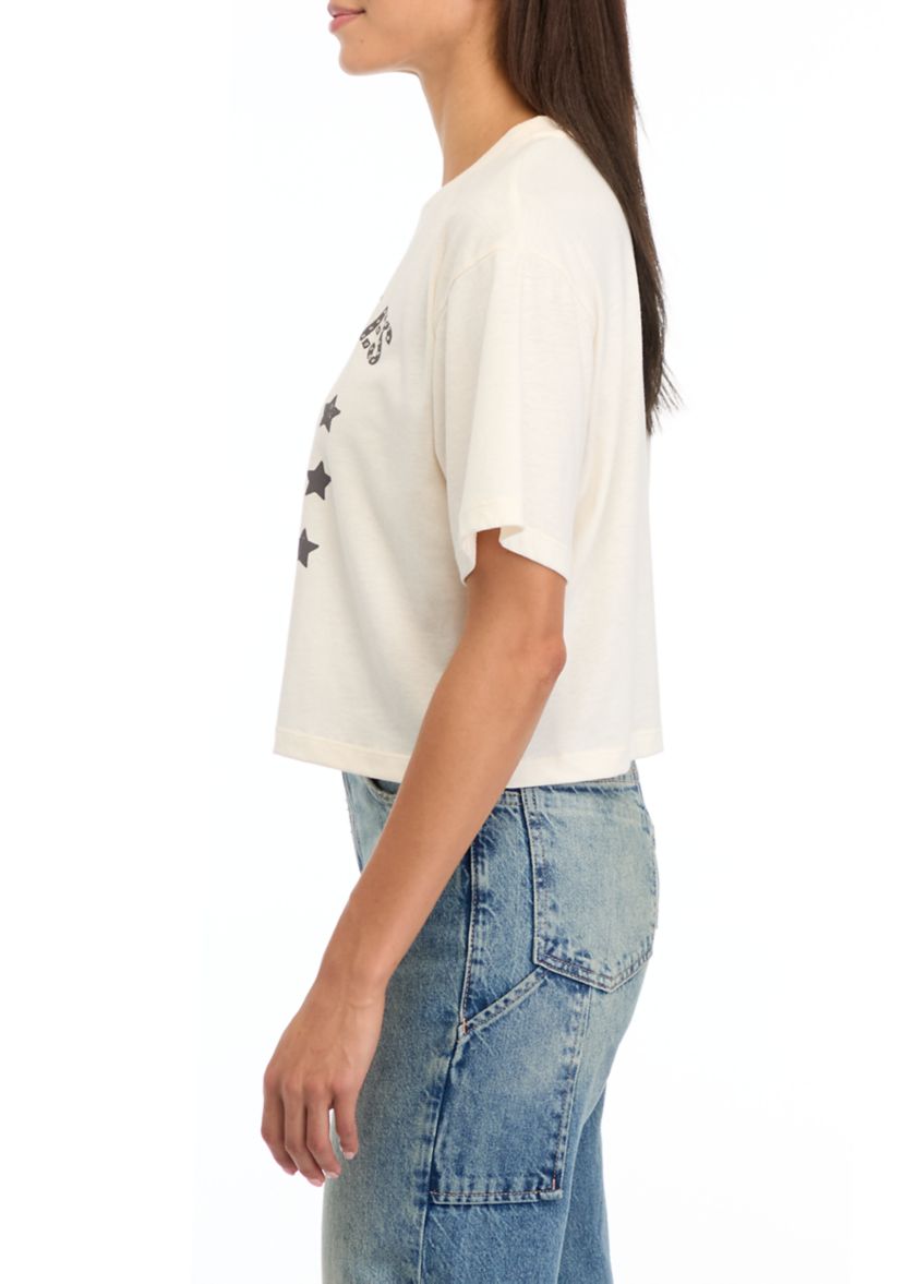 Womens Short Sleeve Boxy Graphic T-Shirt