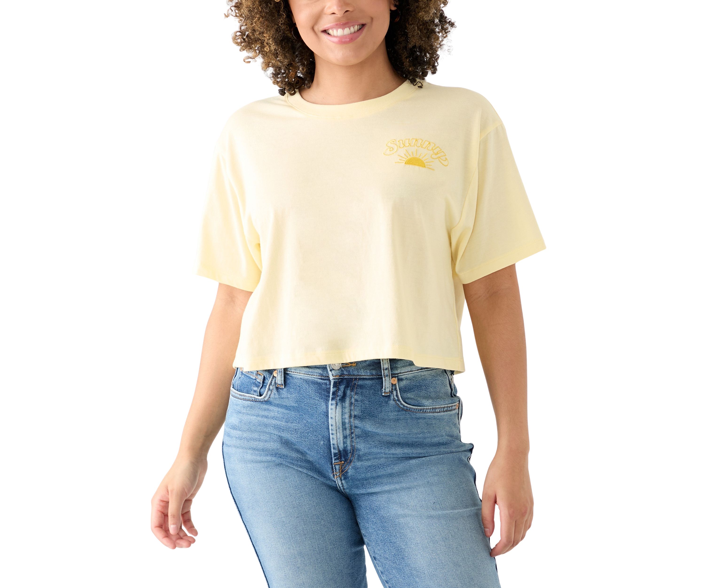 Womens Boxy Relaxed Sunny Graphic T-Shirt