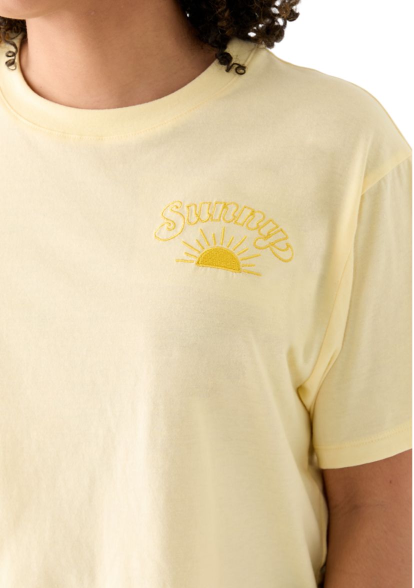 Womens Boxy Relaxed Sunny Graphic T-Shirt