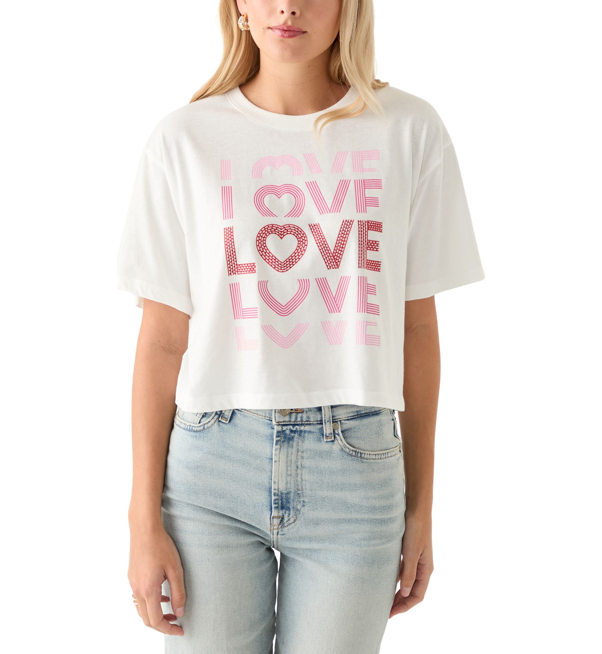 Womens Multi Love Graphic T-Shirt