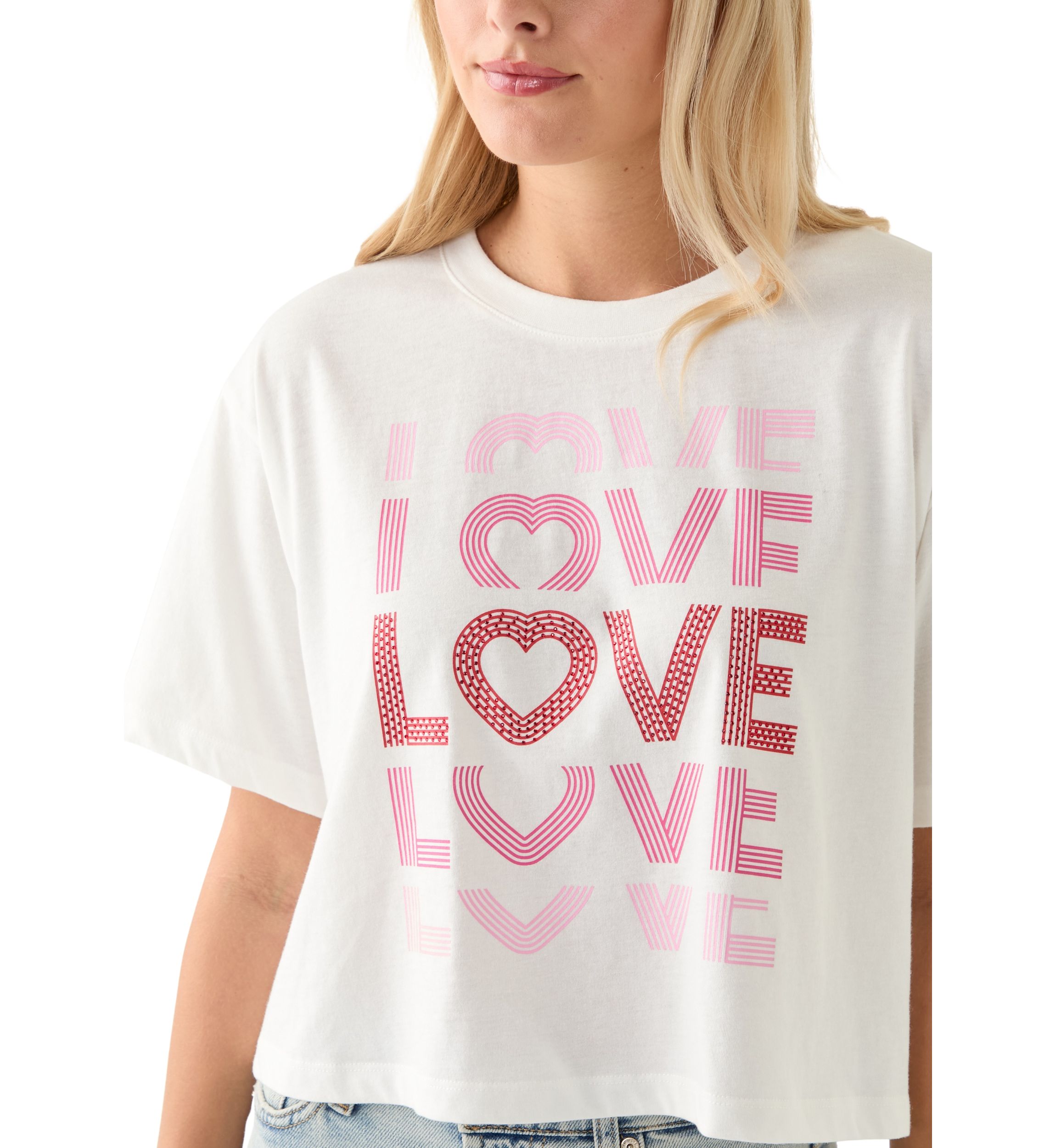 Womens Multi Love Graphic T-Shirt