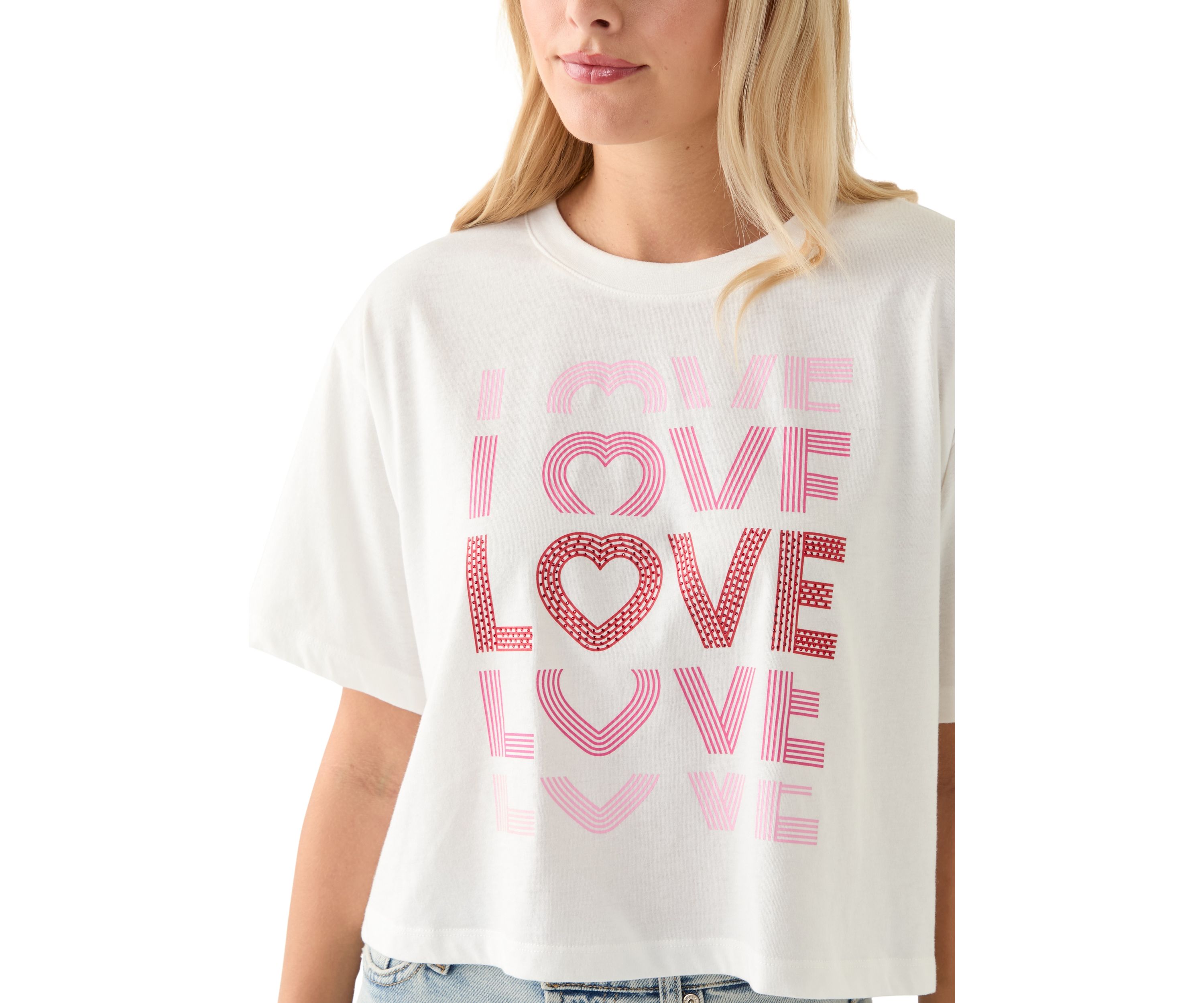 Womens Multi Love Graphic T-Shirt
