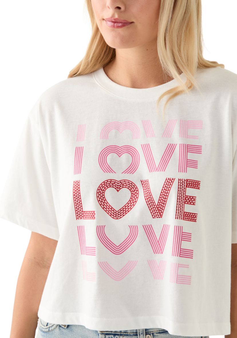 Womens Multi Love Graphic T-Shirt