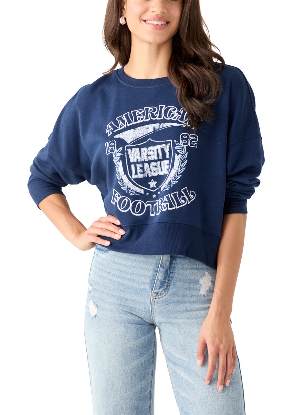 Womens Relaxed Fit Graphic Sweatshirt