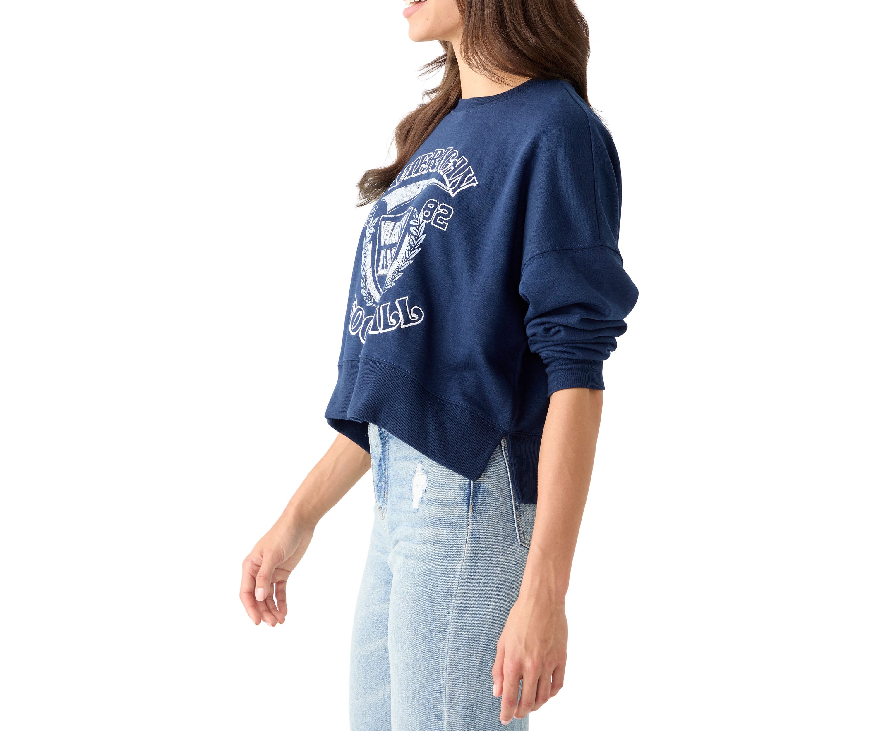 Womens Relaxed Fit Graphic Sweatshirt