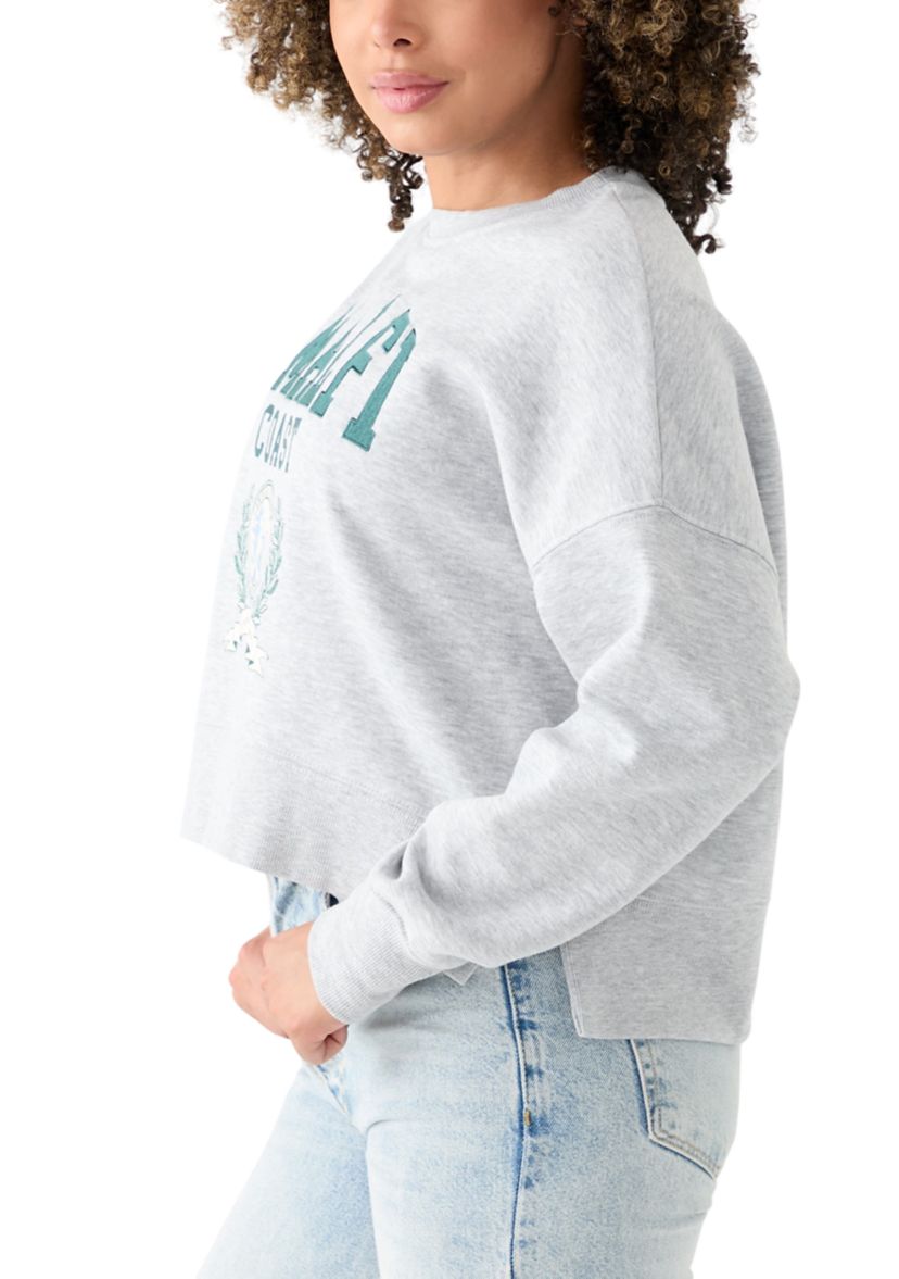 Womens Relaxed Fit Long Sleeve Amalfi Coast Graphic Sweatshirt