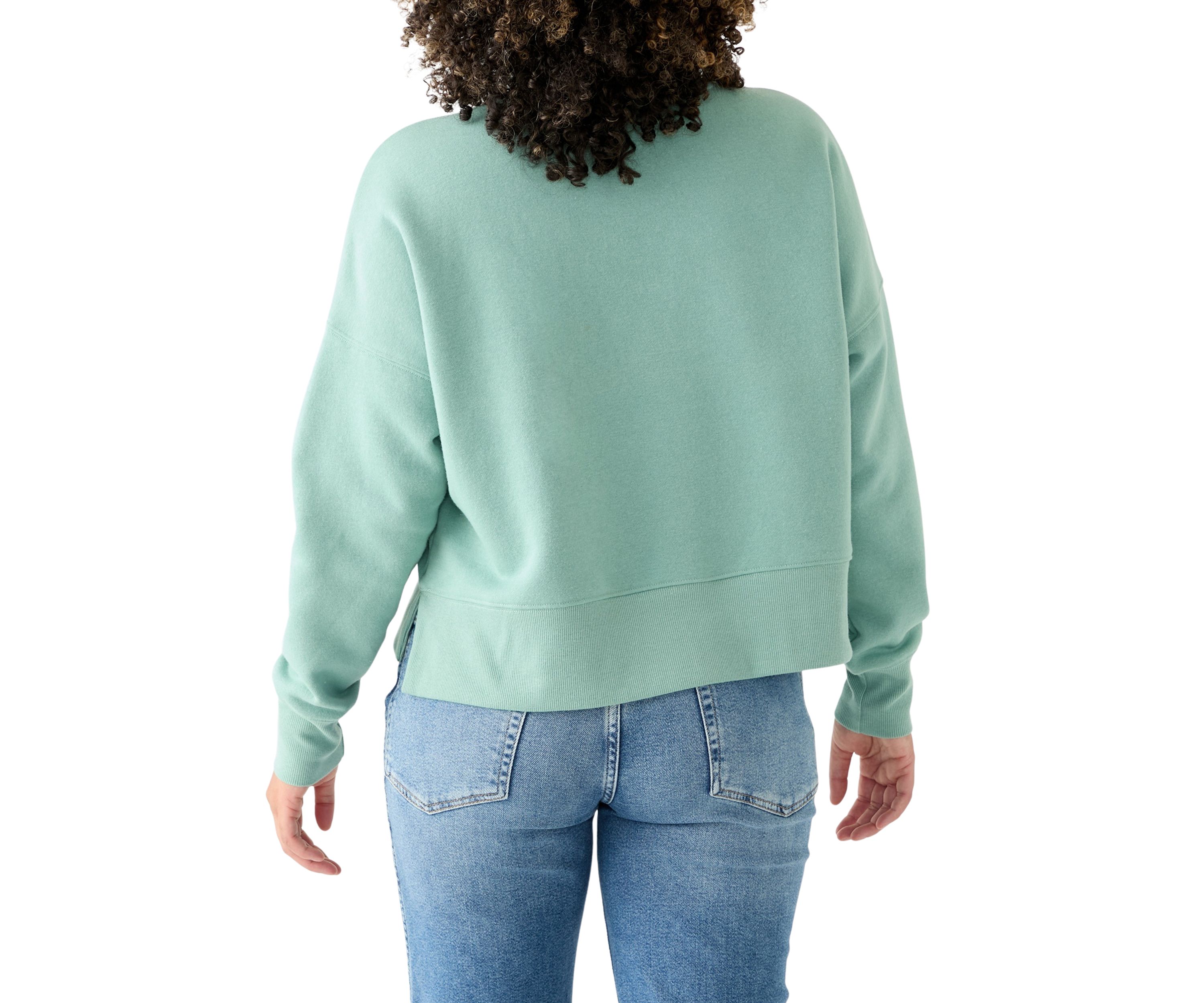 Womens Relaxed Fit Long Sleeve Tennis Club Graphic Sweatshirt