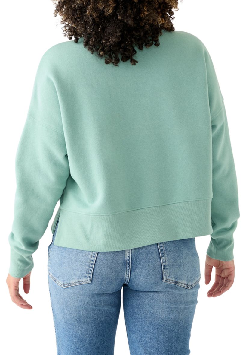 Womens Relaxed Fit Long Sleeve Tennis Club Graphic Sweatshirt