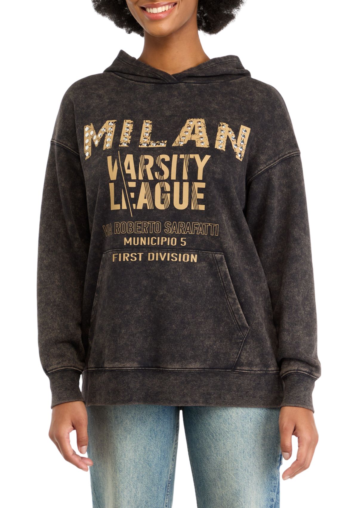 Womens Milan Varsity League Graphic Sweatshirt