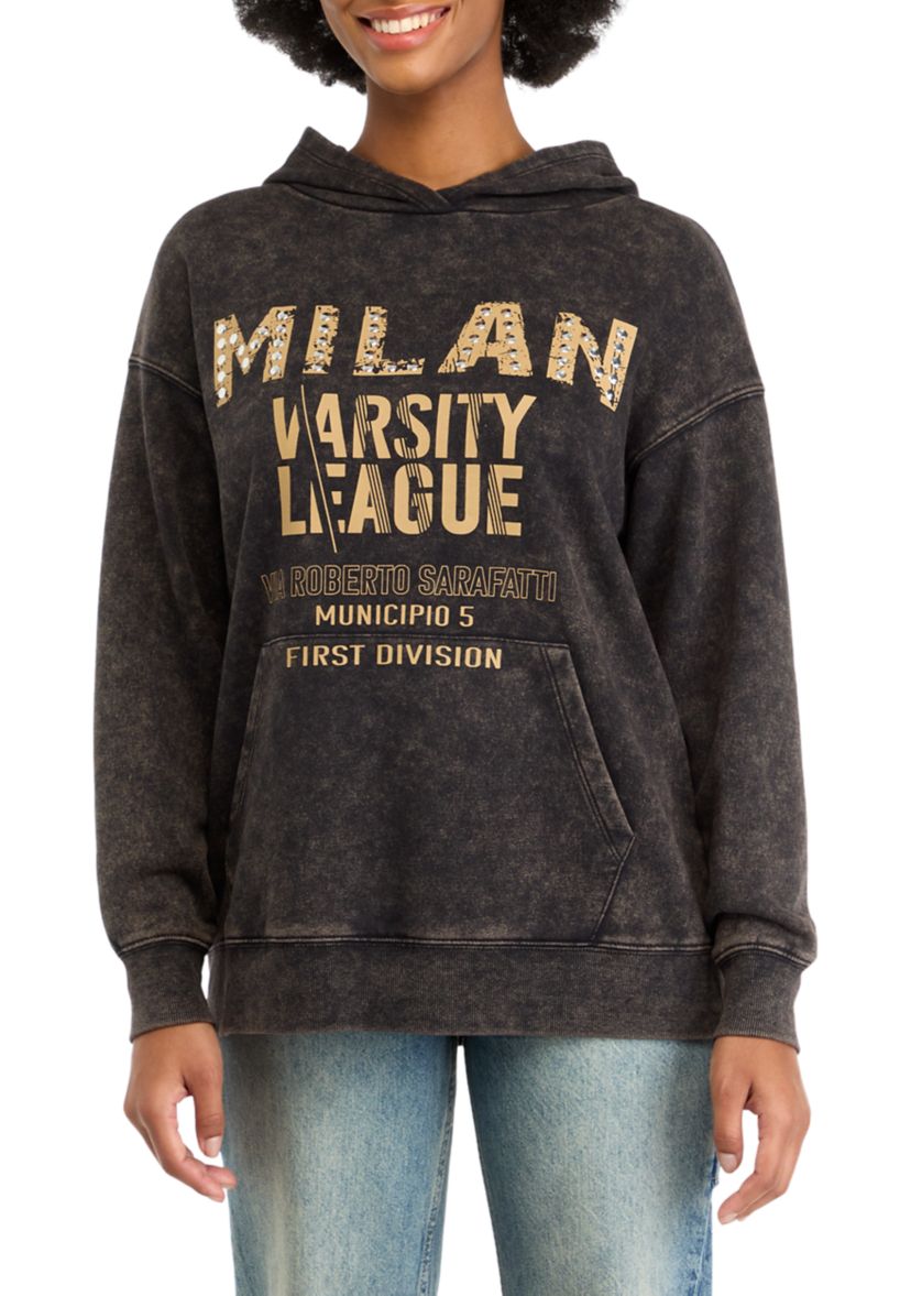 Womens Milan Varsity League Graphic Sweatshirt
