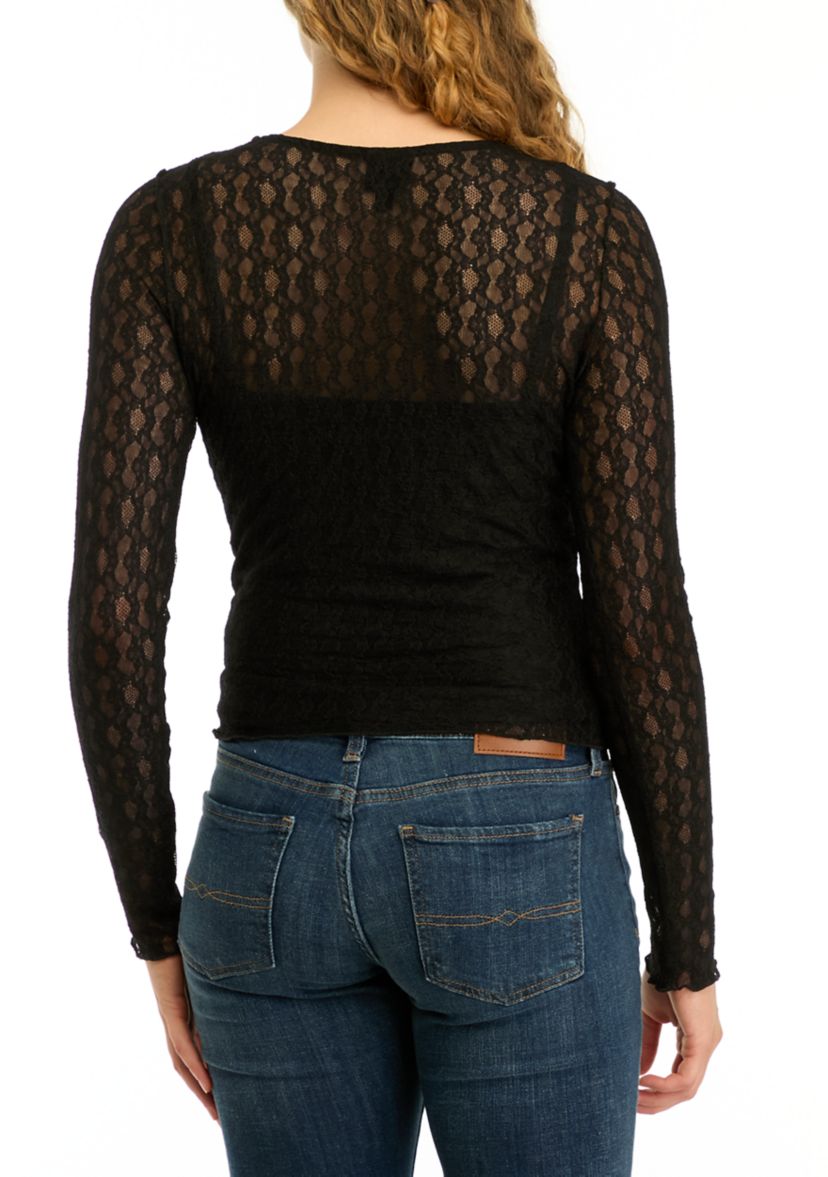 Womens Lace Meet and Greet Top