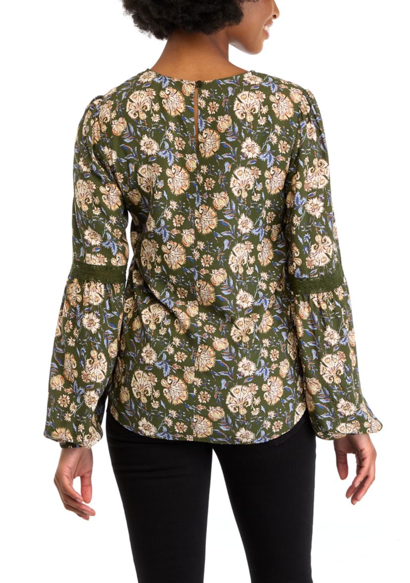 Womens Long Sleeve Lace Top