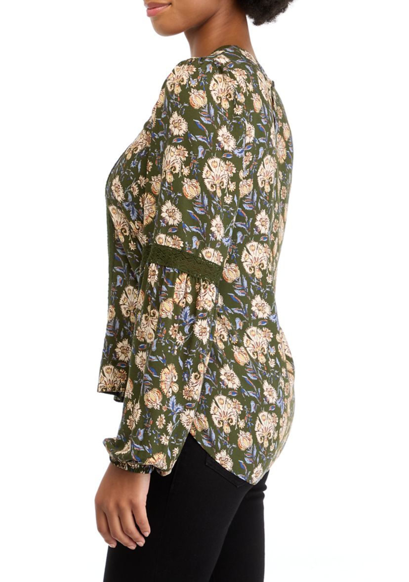 Womens Long Sleeve Lace Top