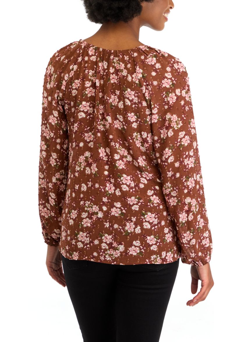 Womens Long Sleeve Peasant Top