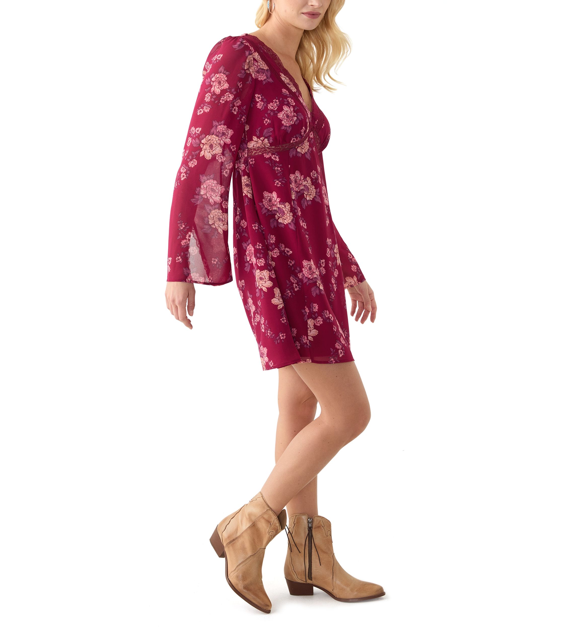 Sweetheart Midi Dress with Lace Trim 