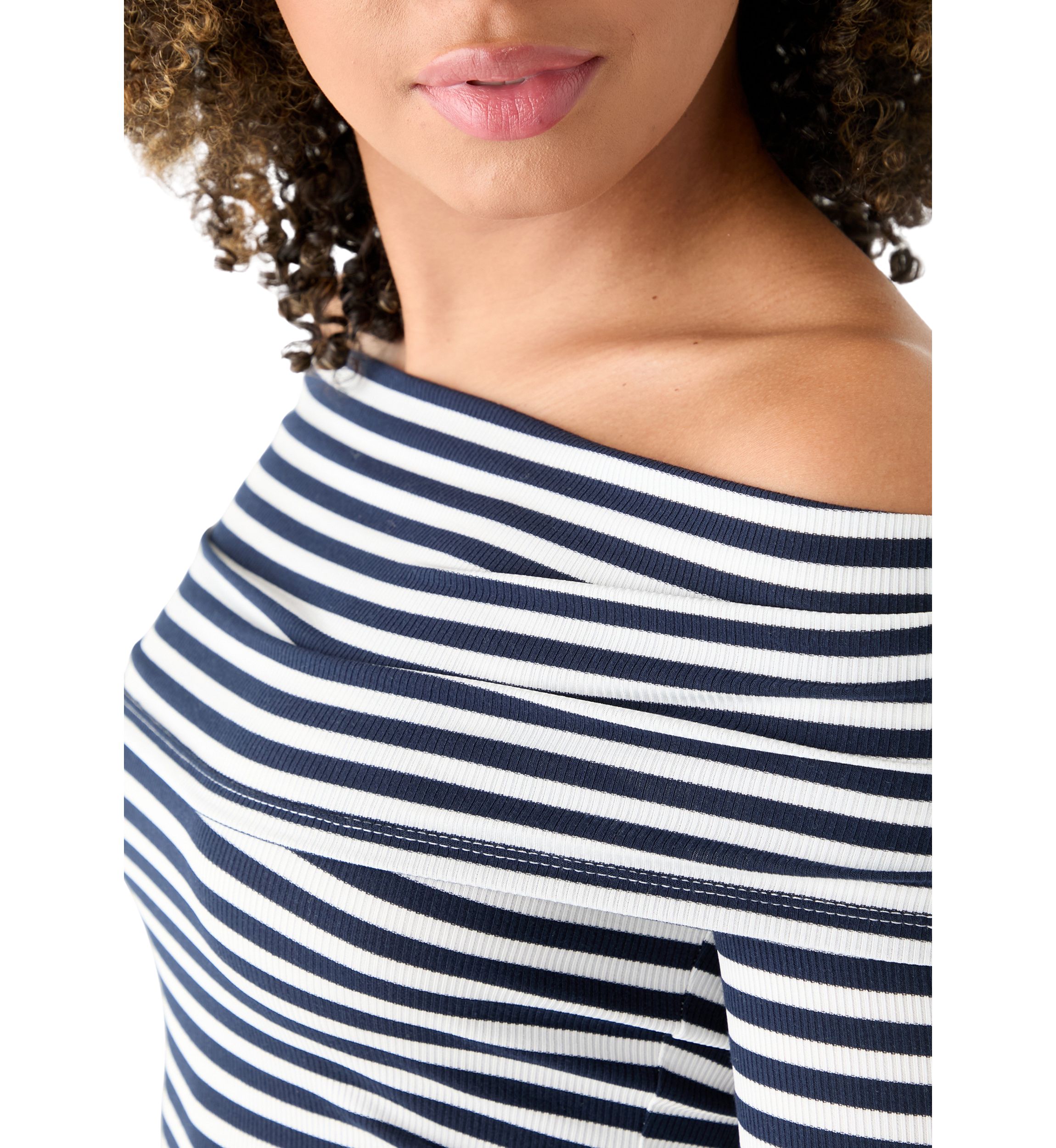 Womens Folded Off the Shoulder Top