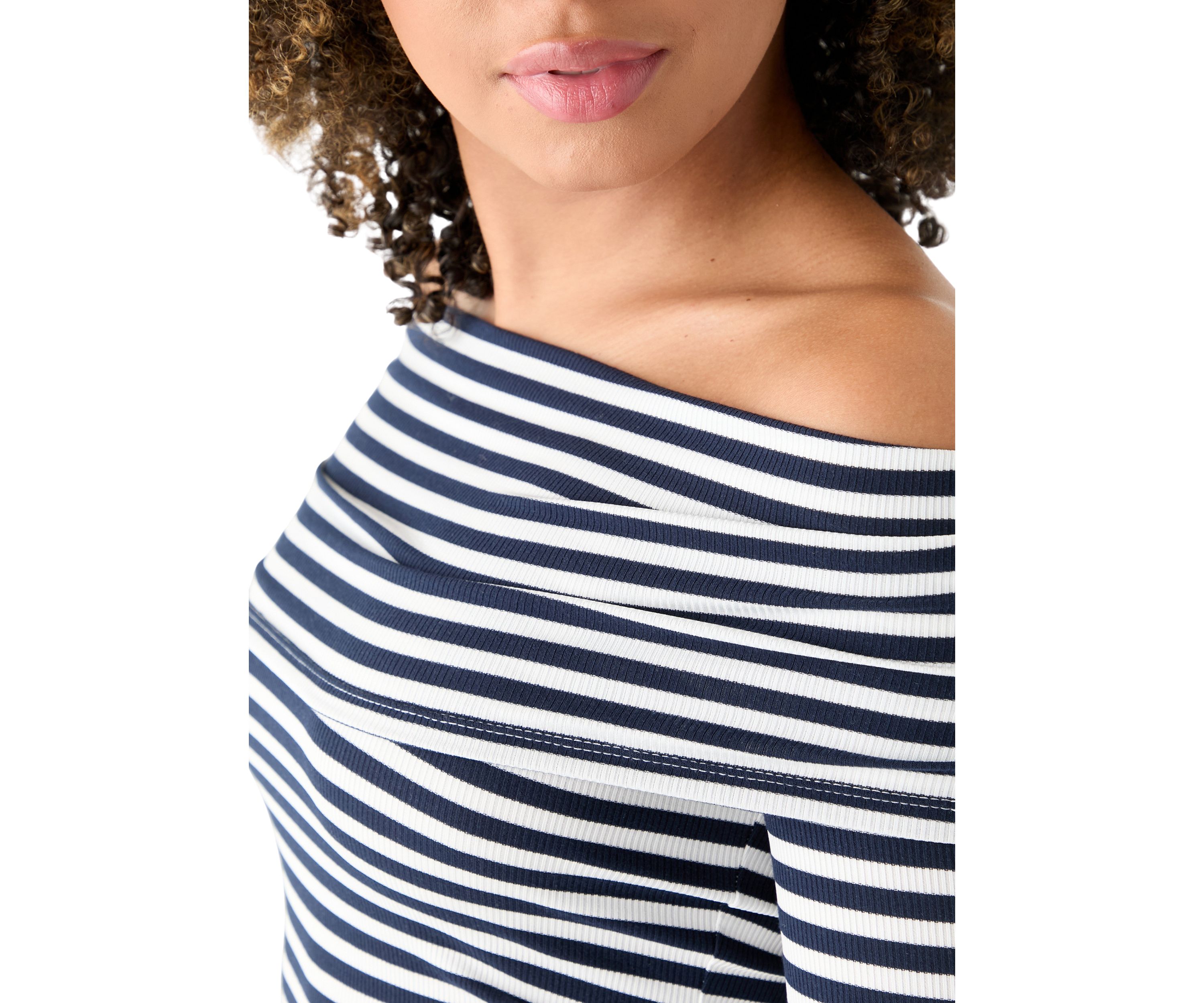 Womens Folded Off the Shoulder Top
