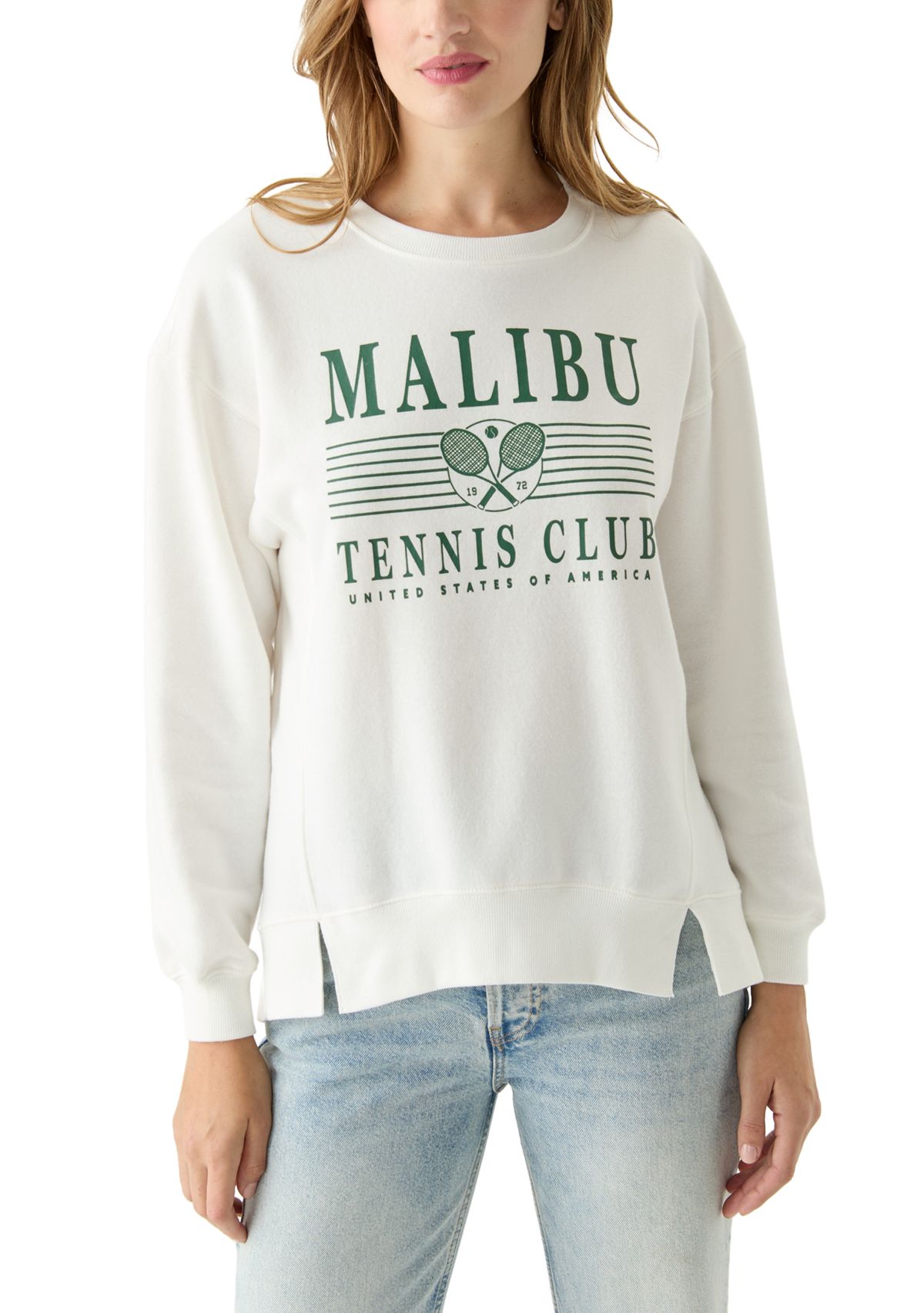 Womens Malibu Graphic Sweatshirt with Slits